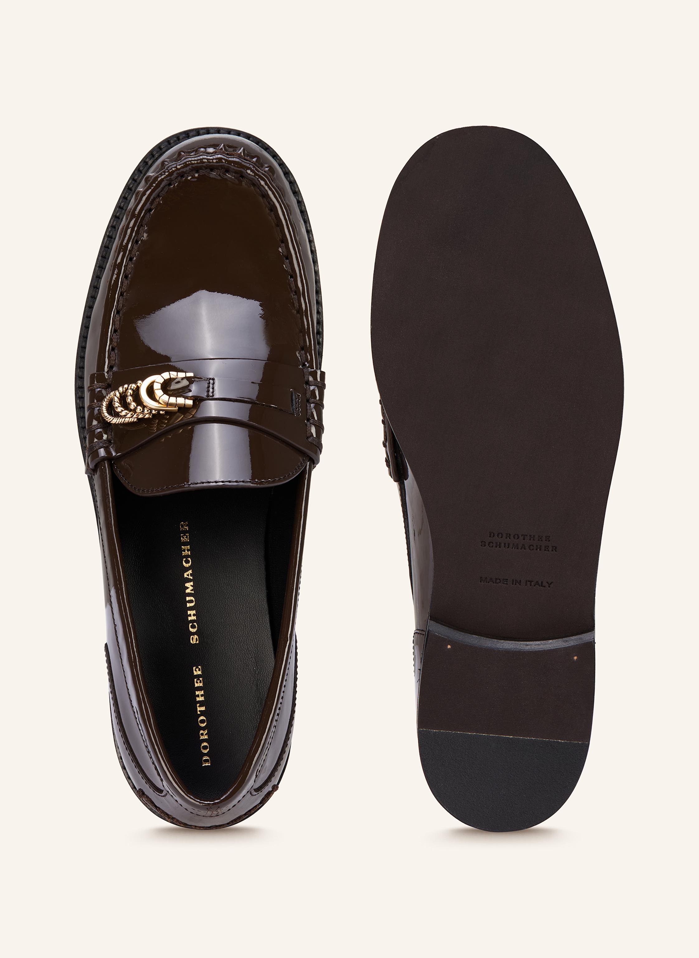 Thumbnail - Dorothee Schumacher Lack-Loafer Glossy braun