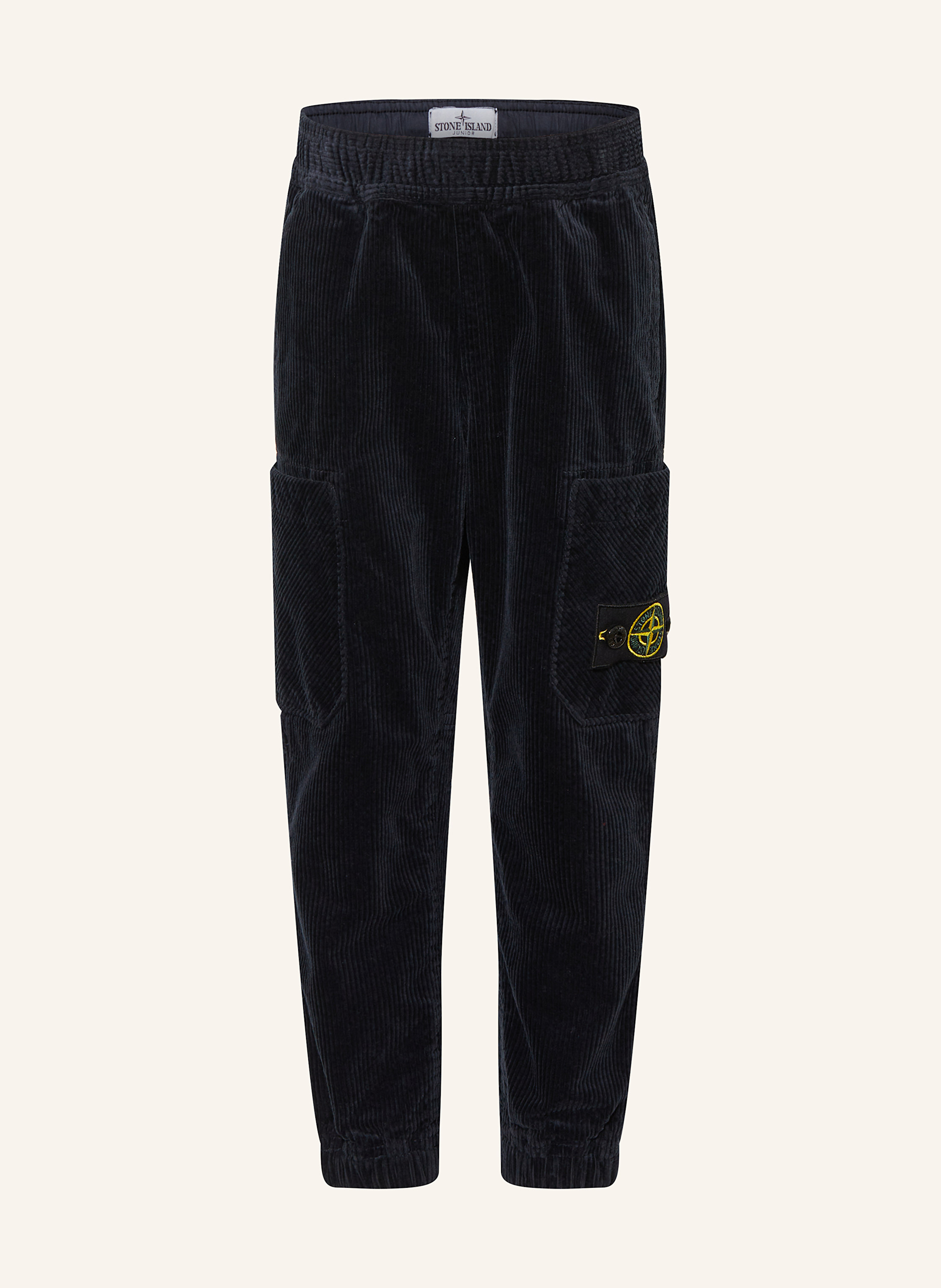 Stone Island Junior Cargohose Regular Tapered Fit Aus Cord blau