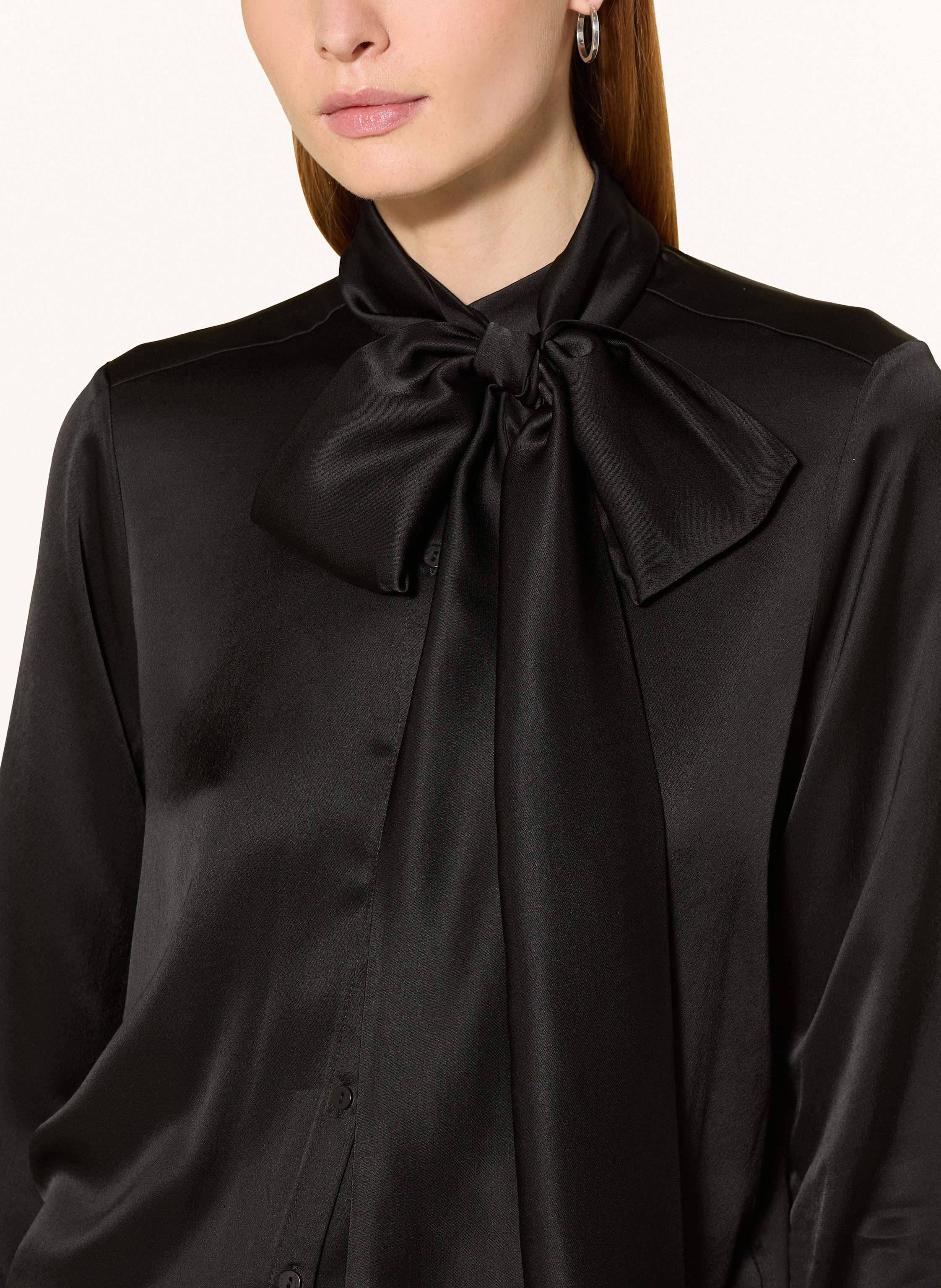 Thumbnail - Milano Italy Satinbluse Mit Abnehmbarer Schluppe schwarz