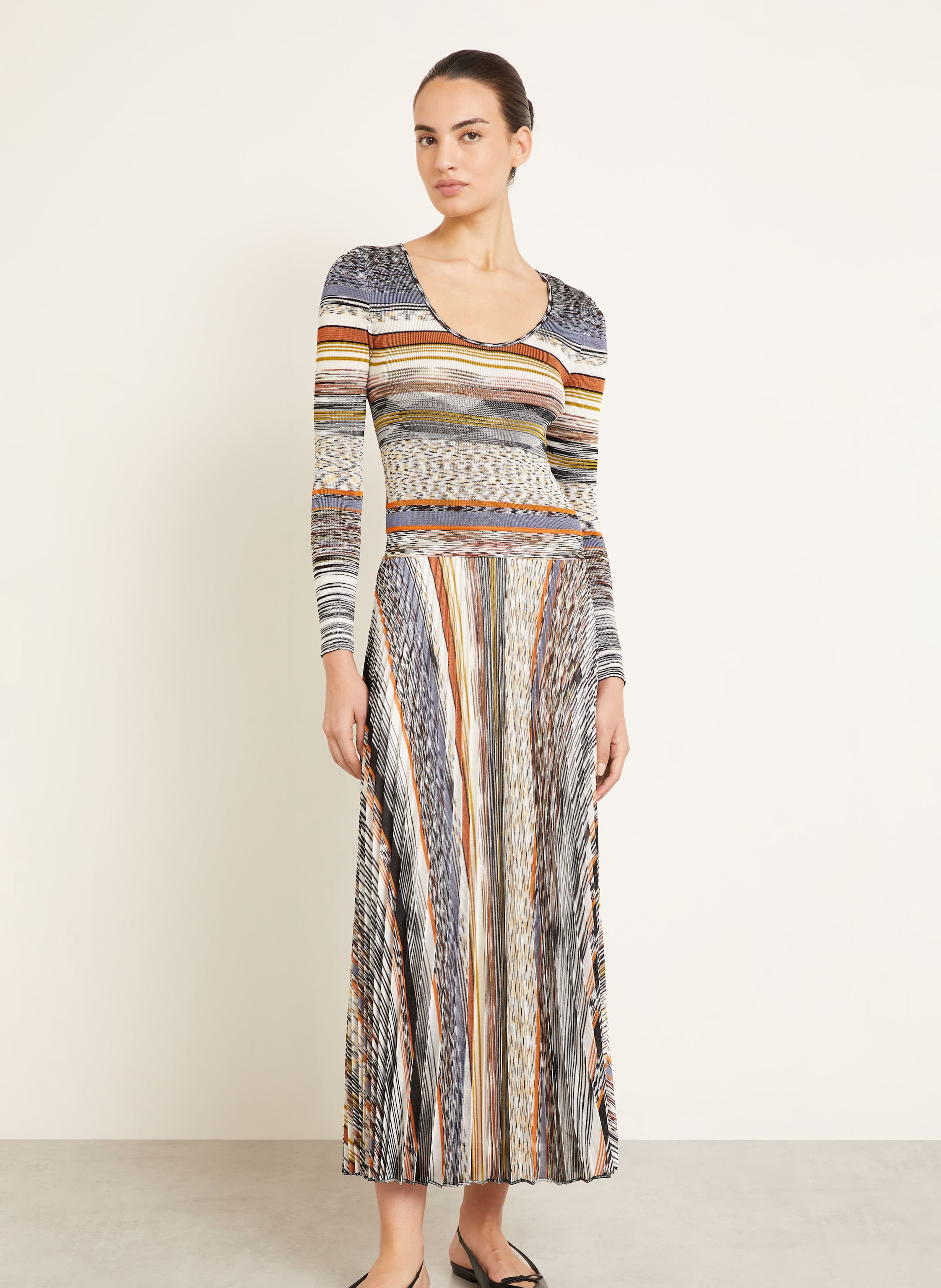 Thumbnail - Missoni Kleid Mit Plissees braun