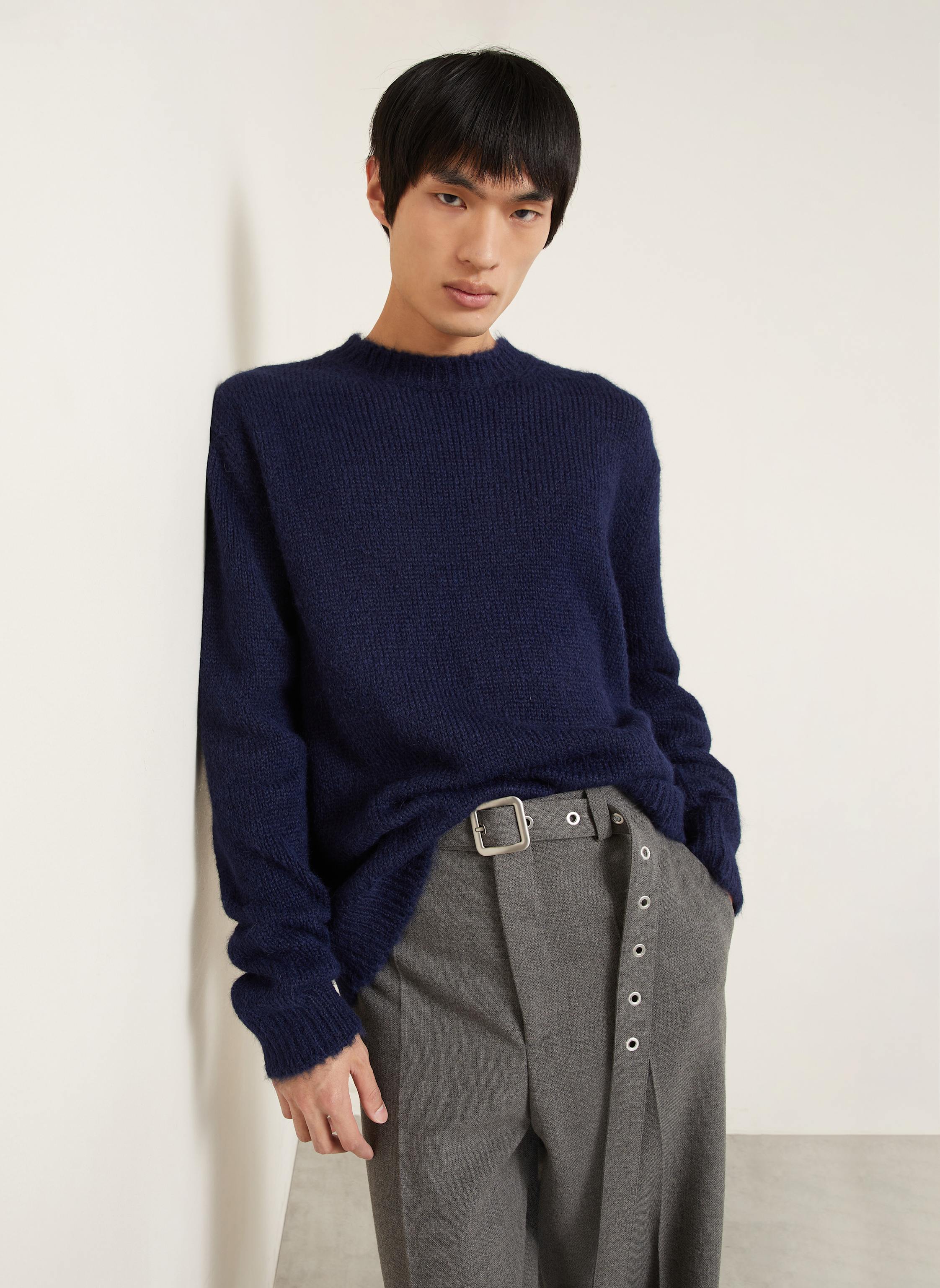 Thumbnail - Jil Sander Alpaka-Pullover blau