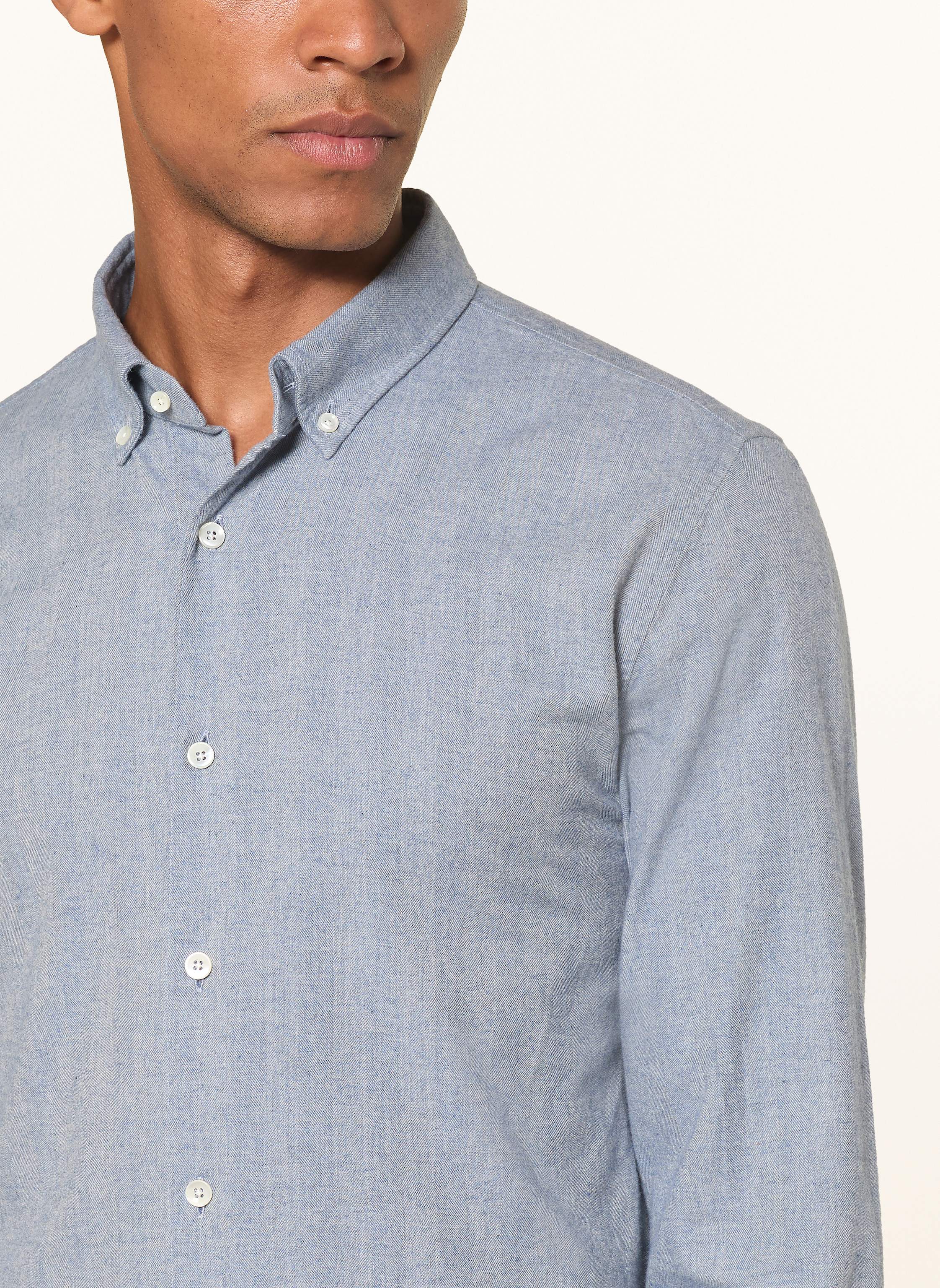 Thumbnail - Profuomo Hemd Regular Fit blau