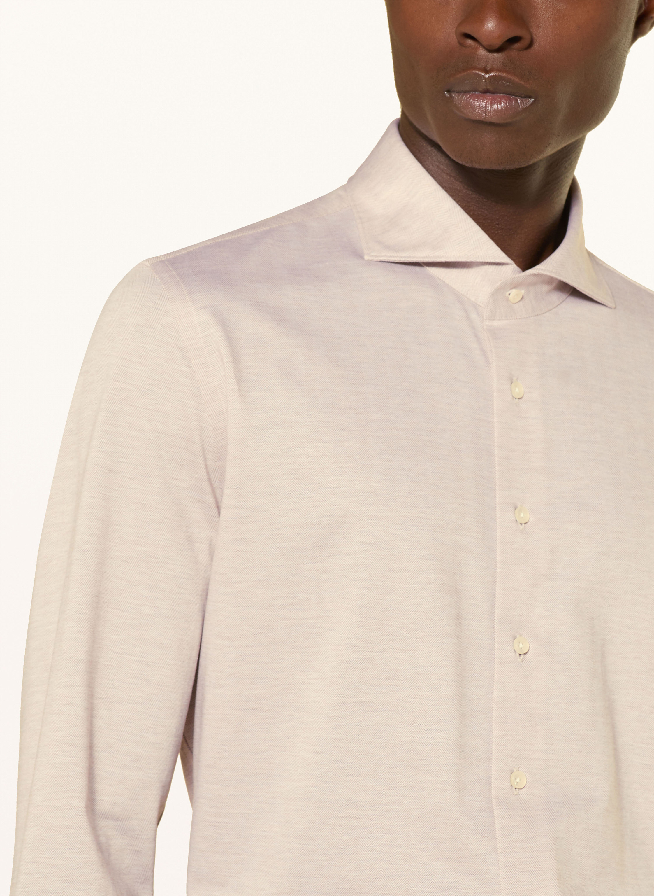 Thumbnail - Profuomo Hemd Regular Fit beige