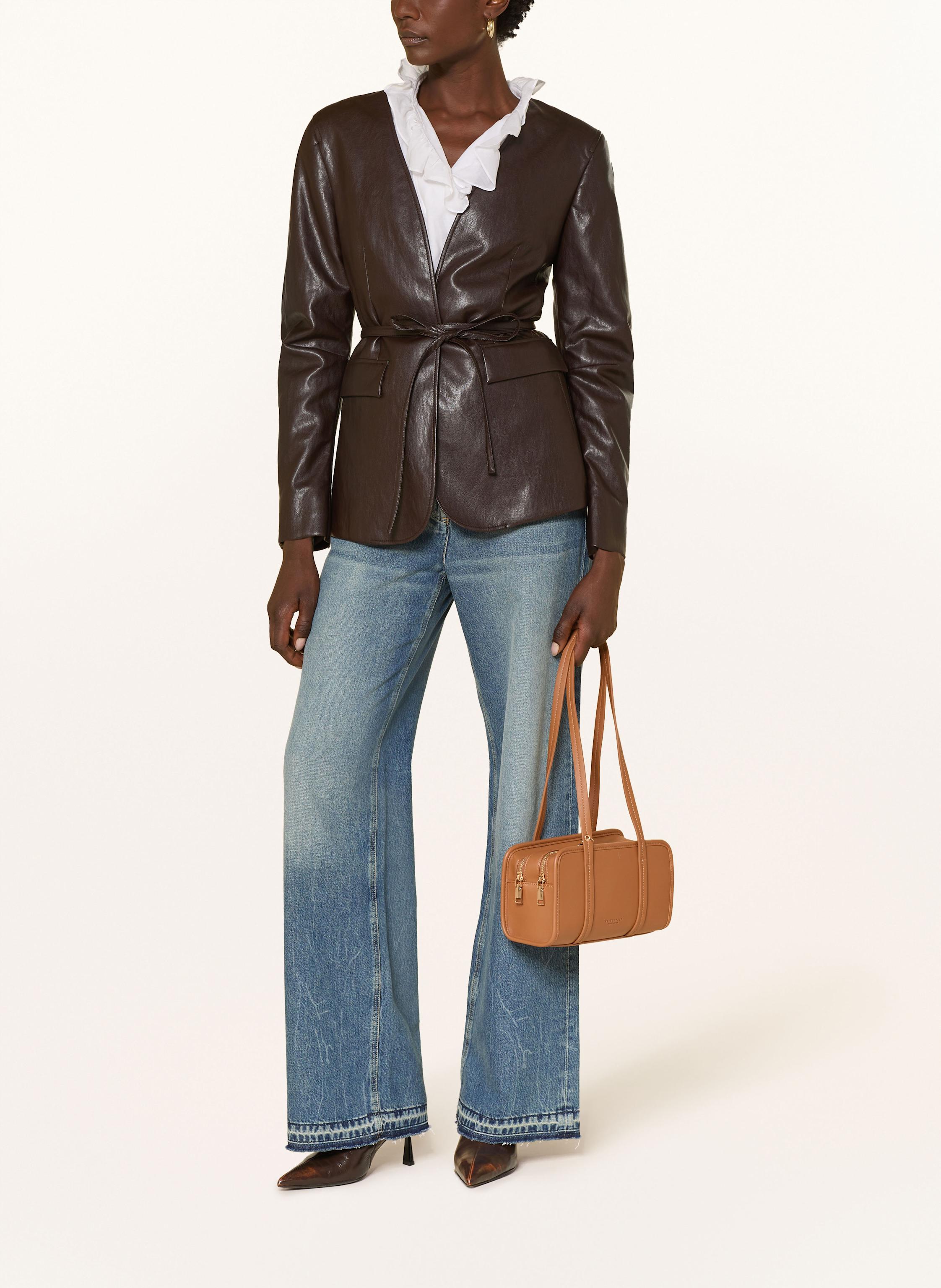 Thumbnail - Seidenfelt Schultertasche Nelma braun