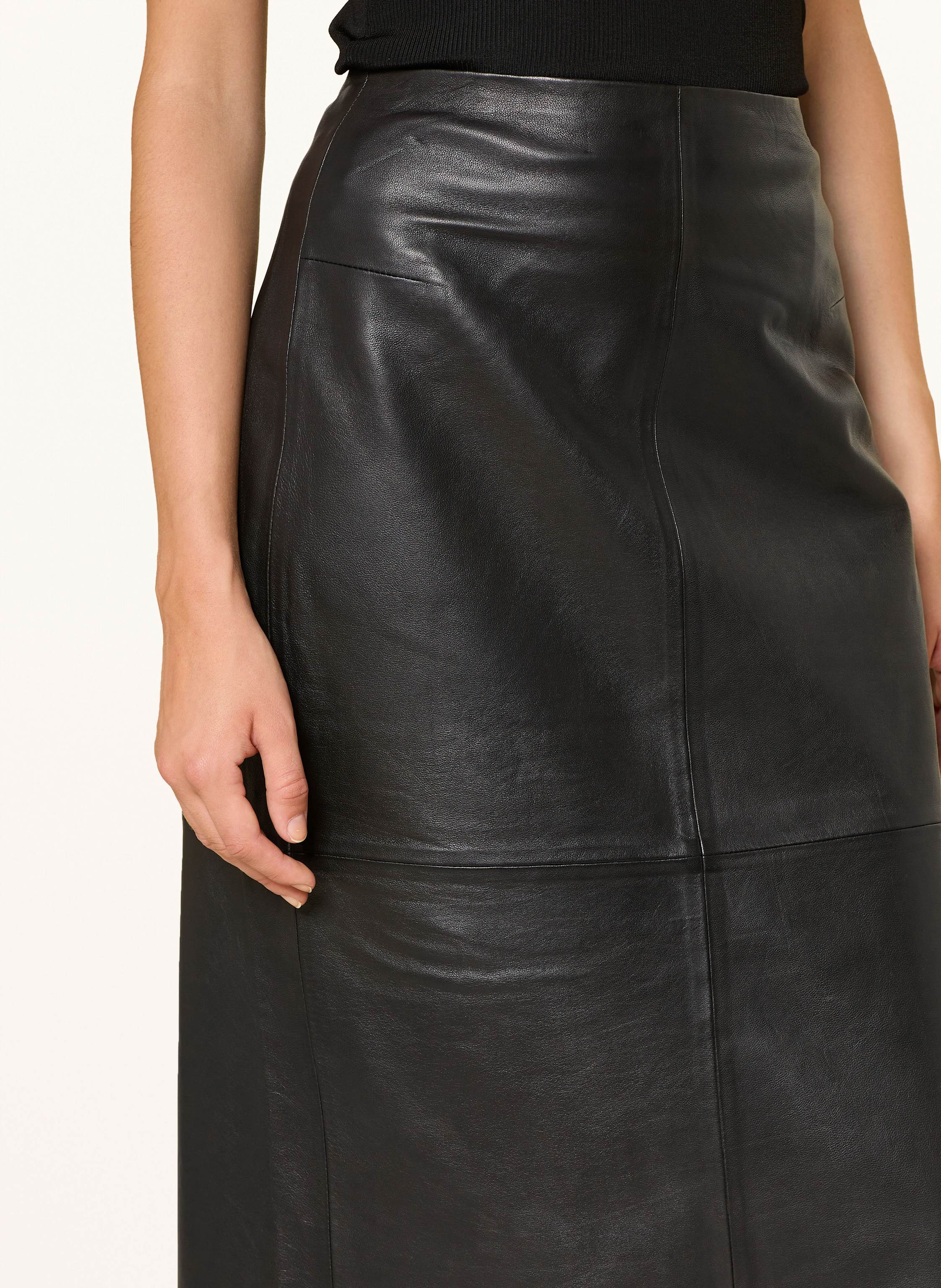 Thumbnail - Drykorn Lederrock Gentiana schwarz