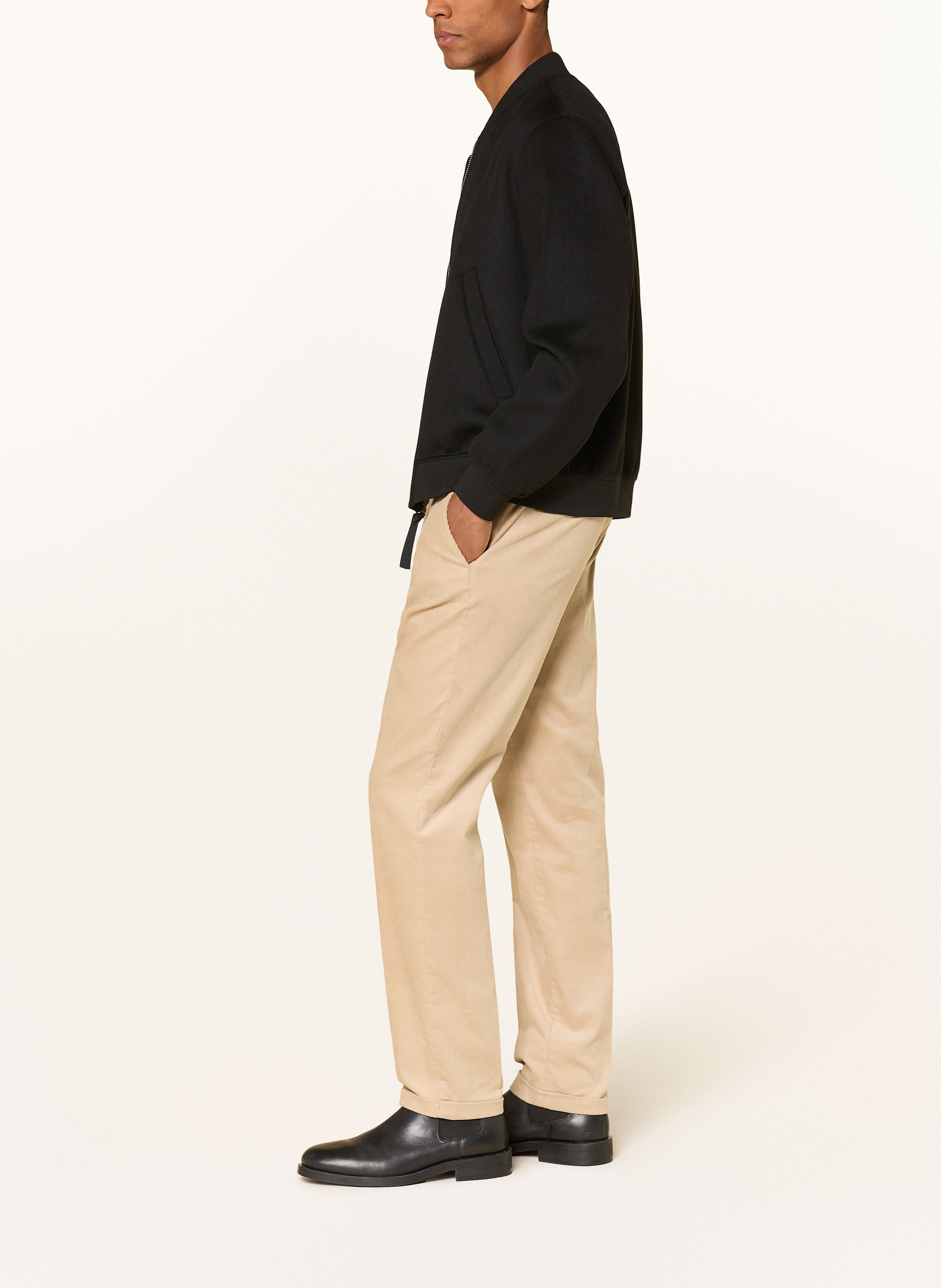 Thumbnail - Profuomo Cordhose Relaxed Fit beige