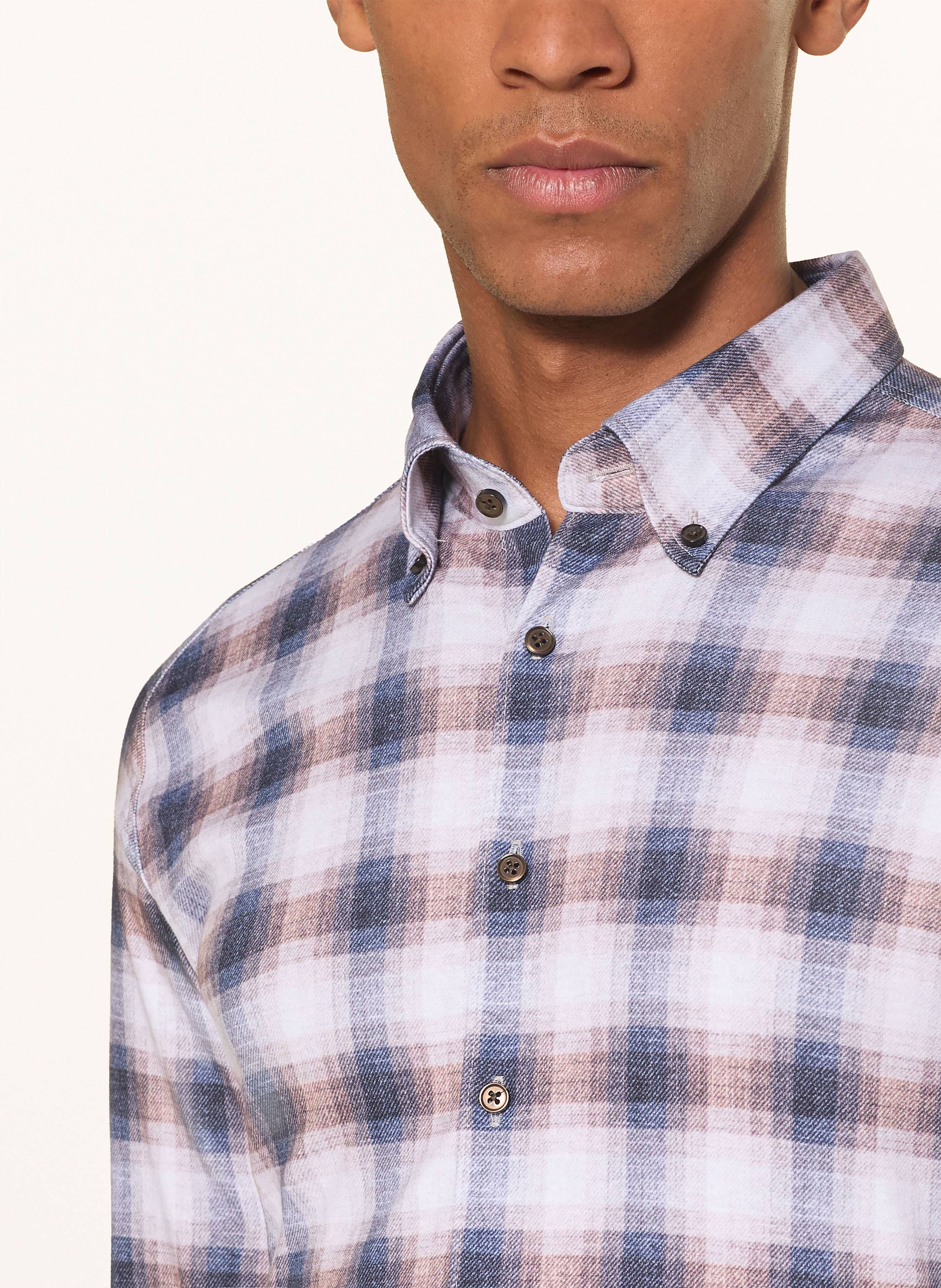 Thumbnail - Desoto Jerseyhemd Slim Fit braun