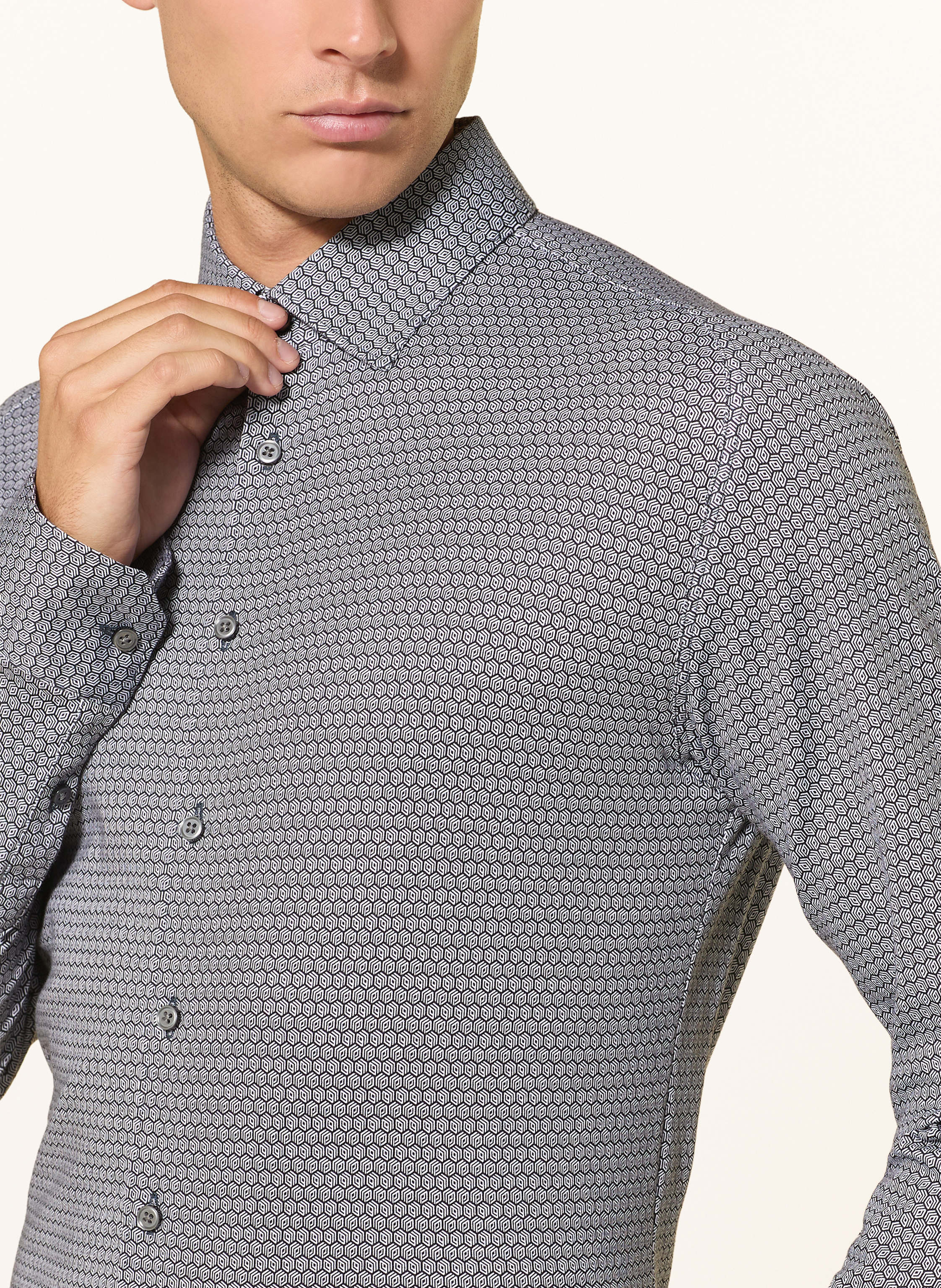 Thumbnail - Desoto Jerseyhemd Slim Fit schwarz