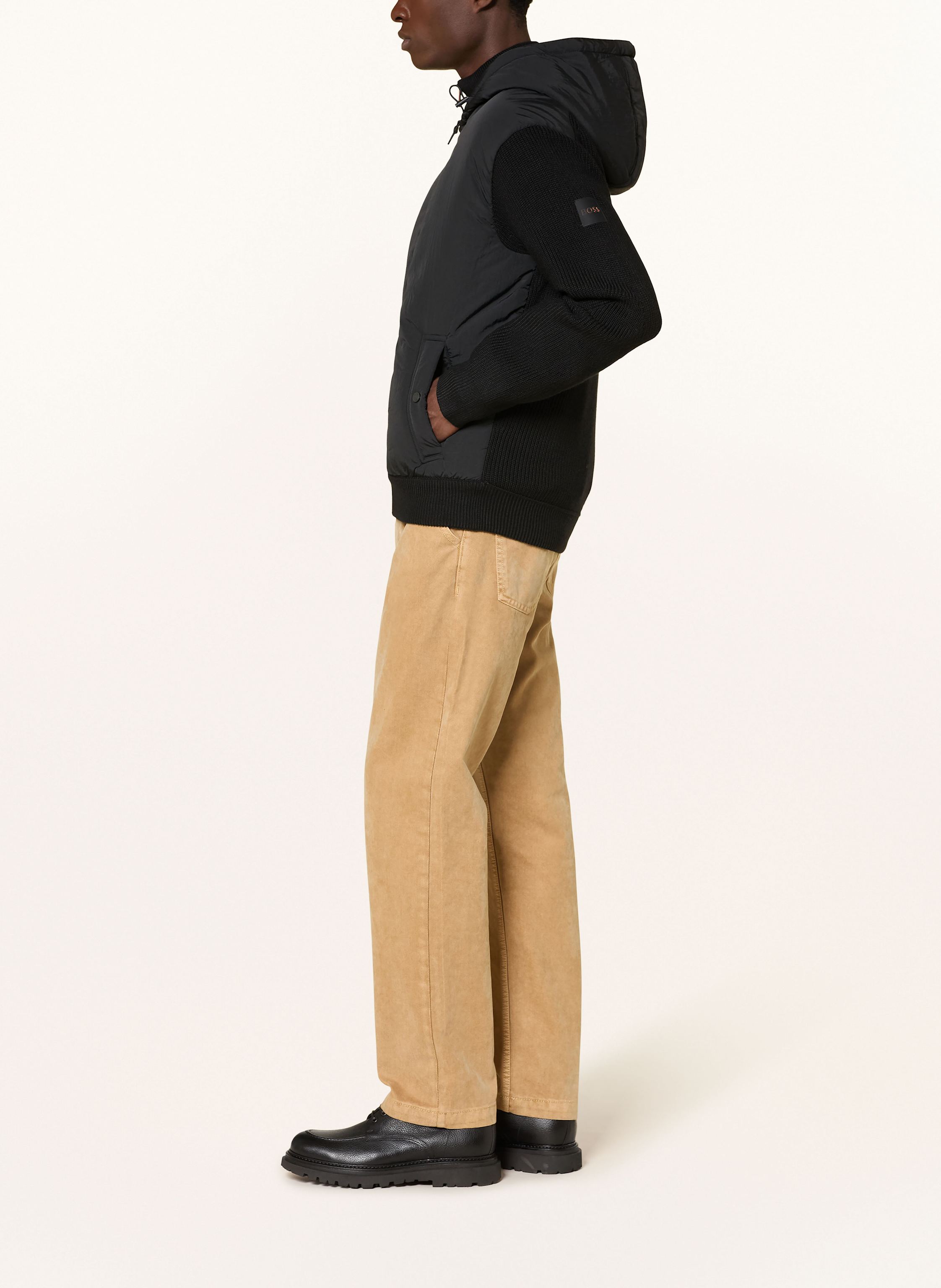 Thumbnail - Boss Jacke Kiaccio Im Materialmix schwarz