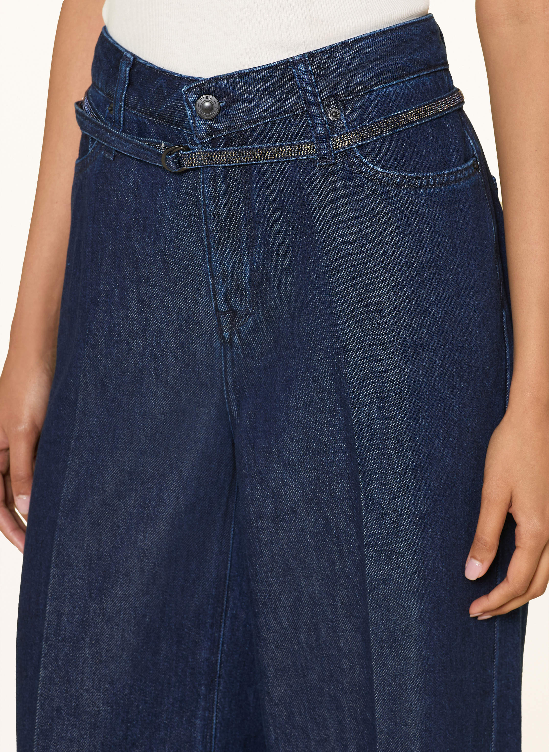 Thumbnail - Raffaello Rossi Wide Leg Jeans Sventy B Mit Schmucksteinen blau