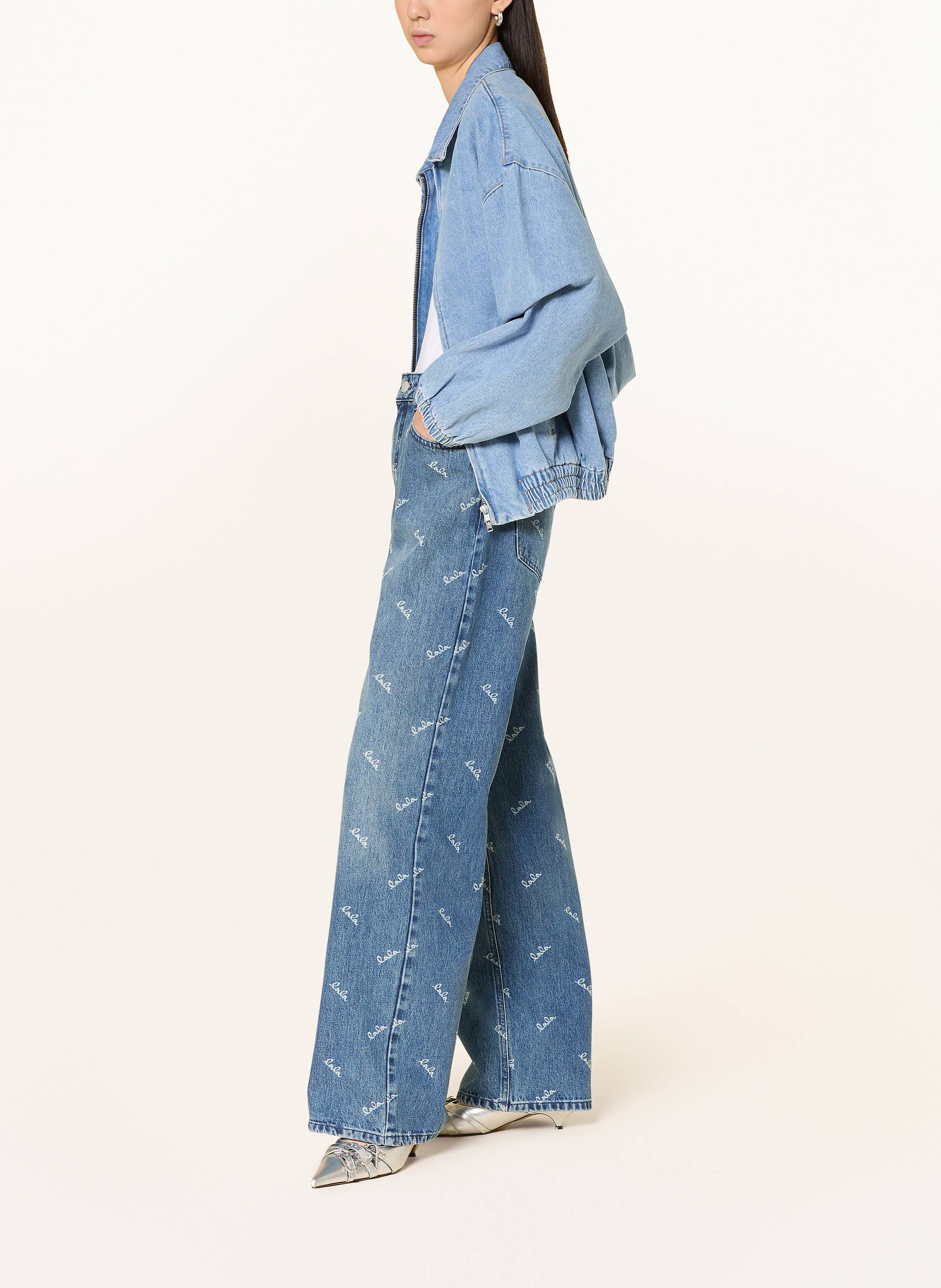 Thumbnail - Lala Berlin Wide Leg Jeans Paola blau