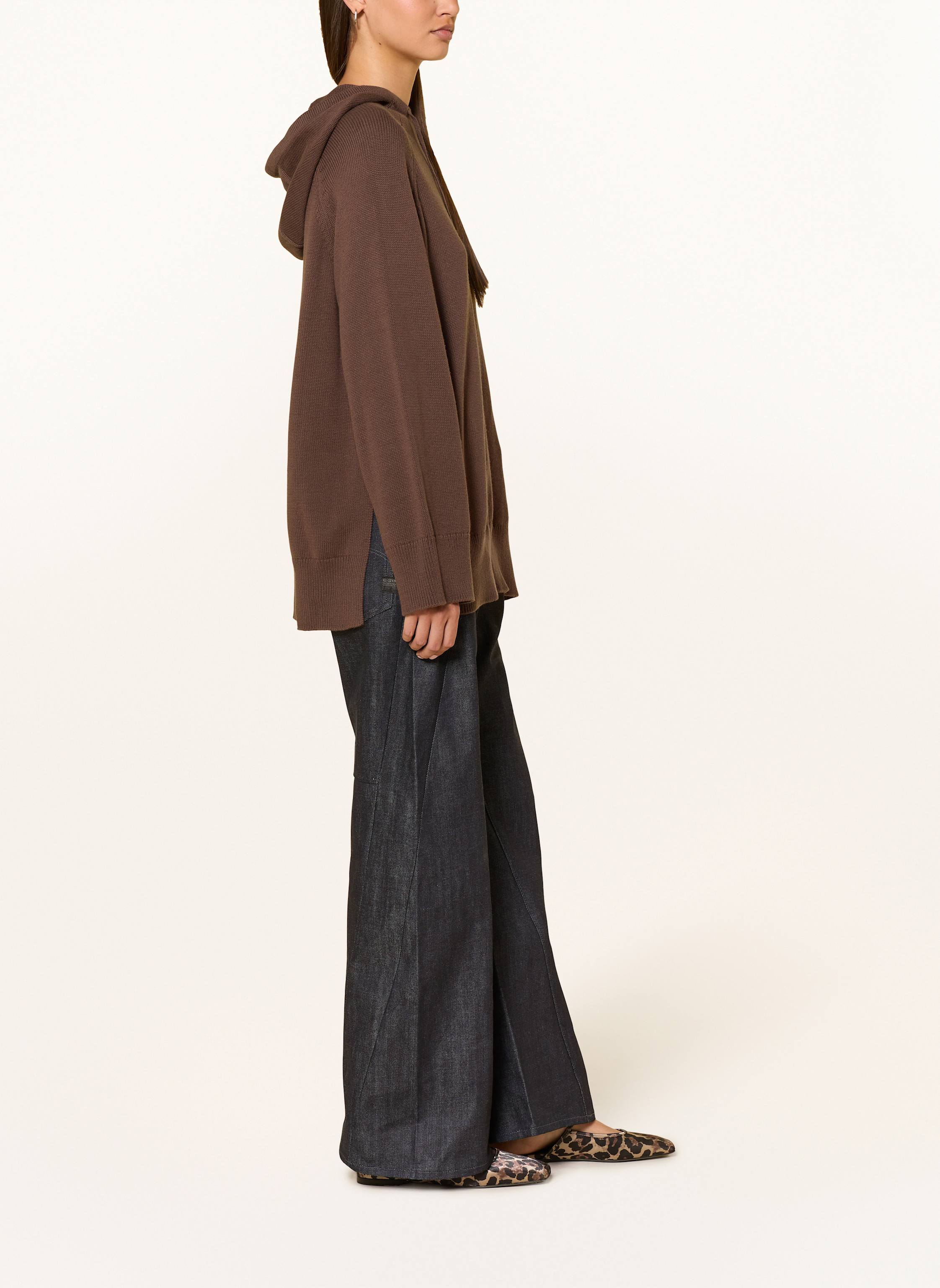 Thumbnail - Lala Berlin Strick-Hoodie Kiana braun