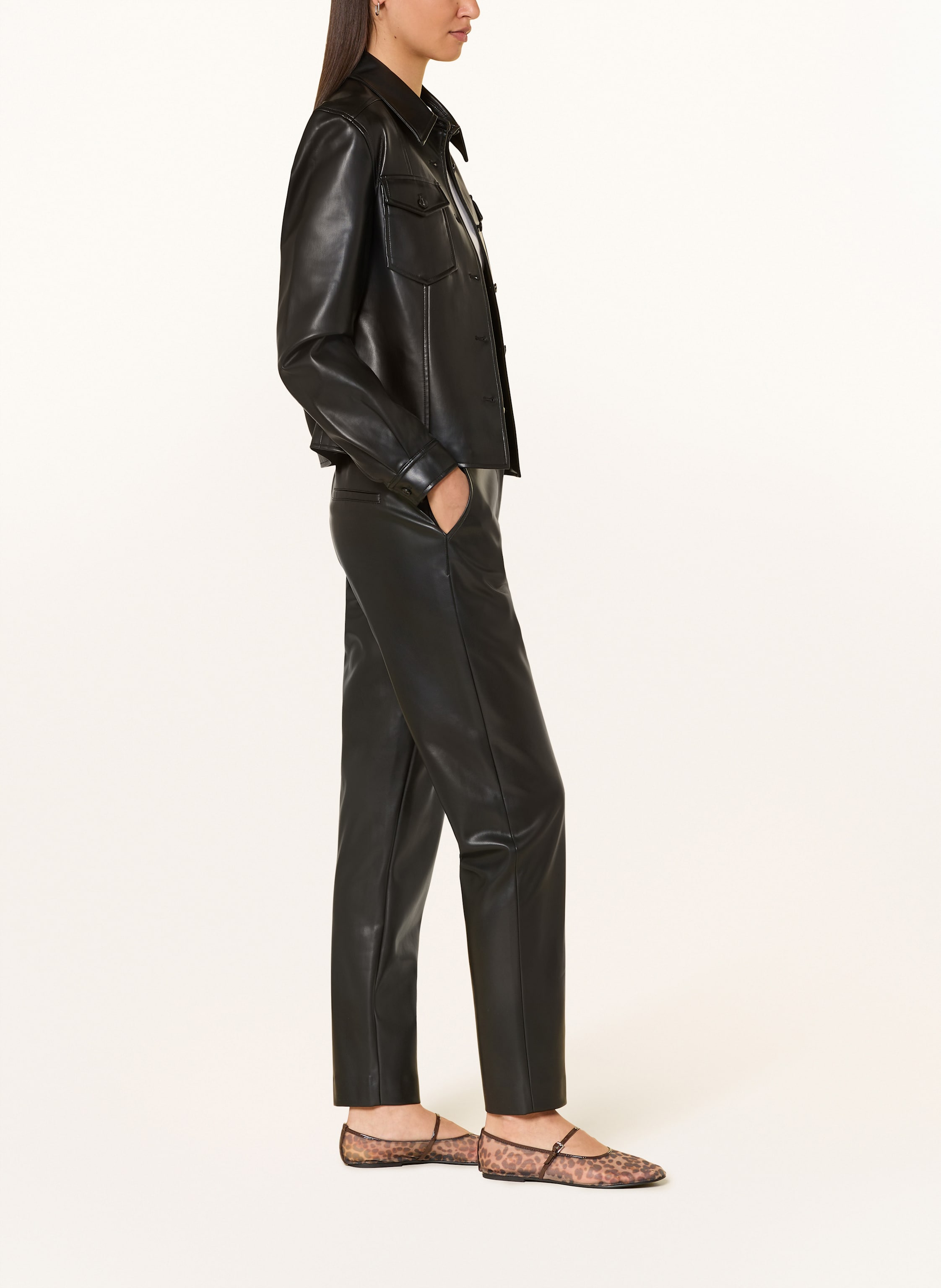 Thumbnail - Lala Berlin Hose In Lederoptik schwarz