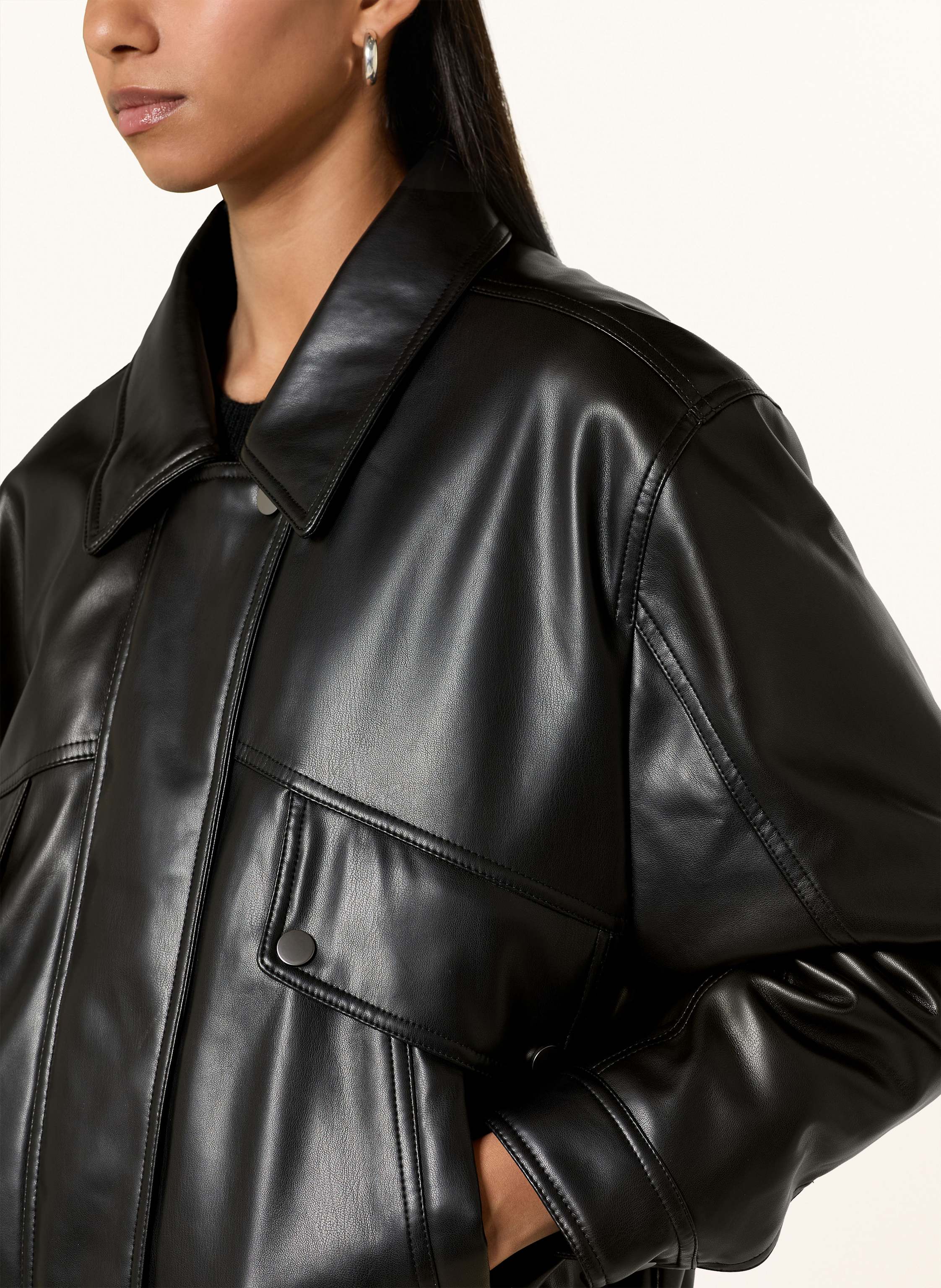 Thumbnail - Lala Berlin Jacke Julien In Lederoptik schwarz