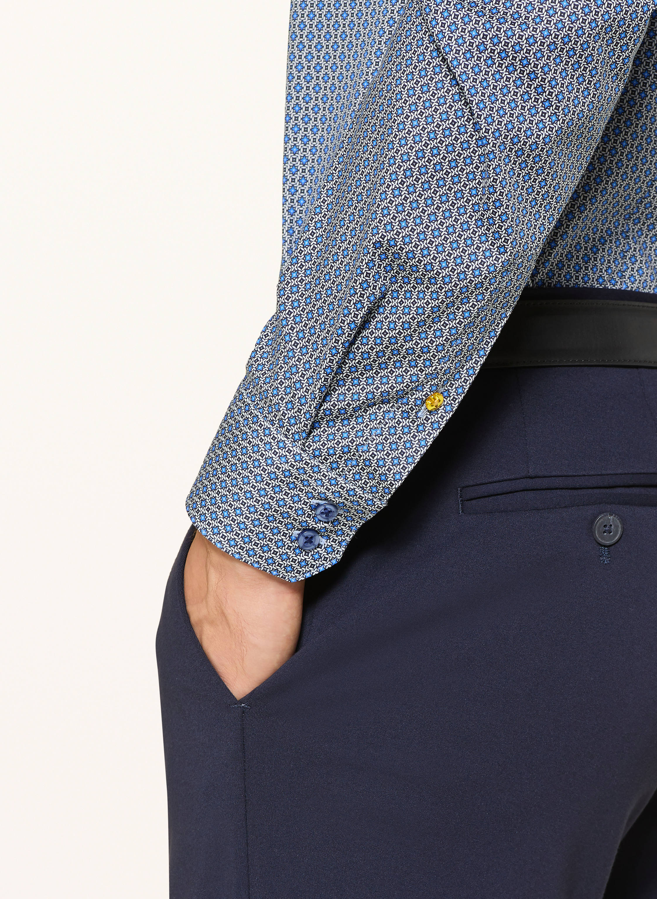 Thumbnail - q1 Manufaktur Hemd Volker Extra Slim Fit blau