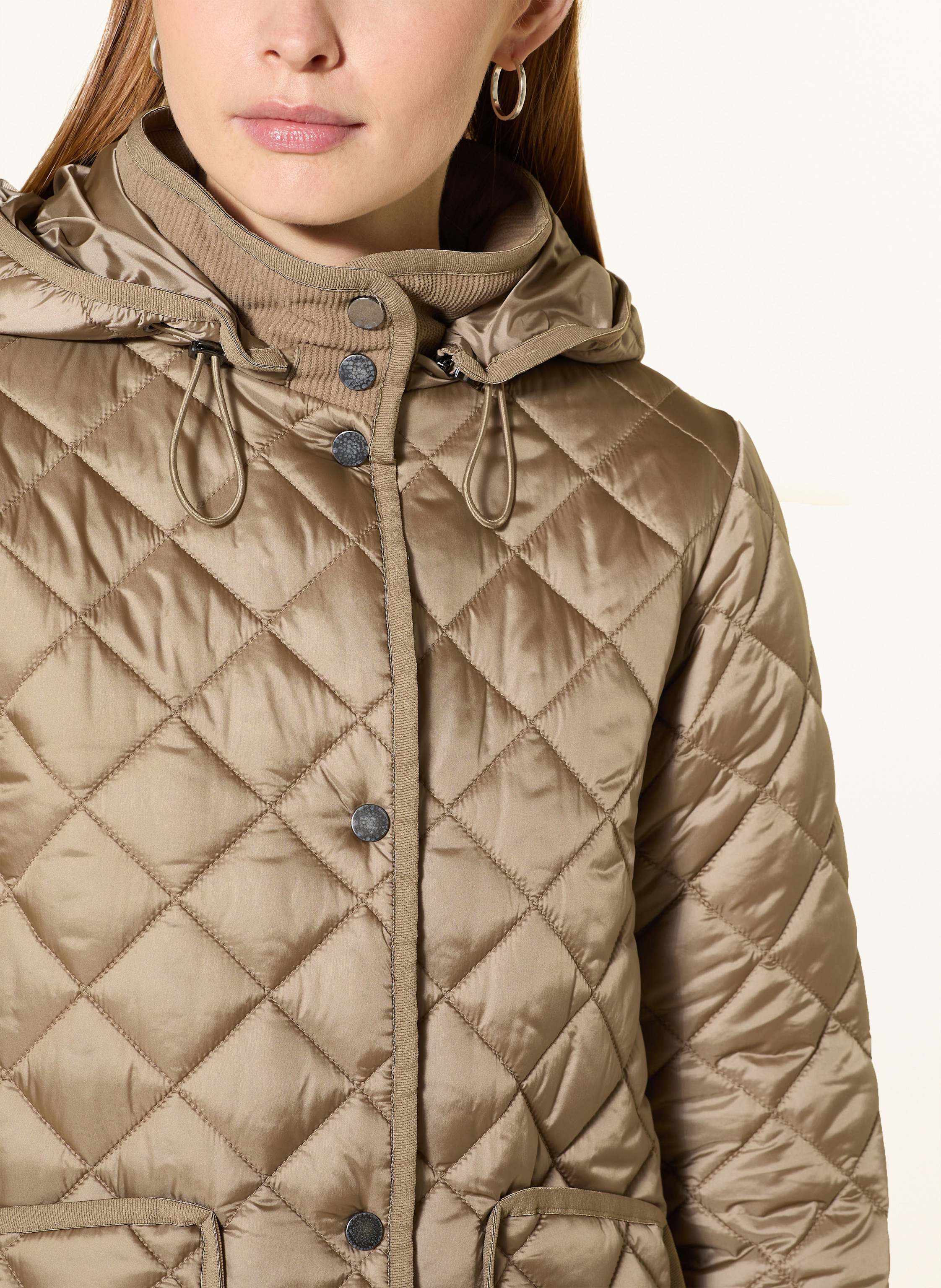 Thumbnail - No.1 Como Steppjacke Quebec Mit Abnehmbarer Kapuze gruen