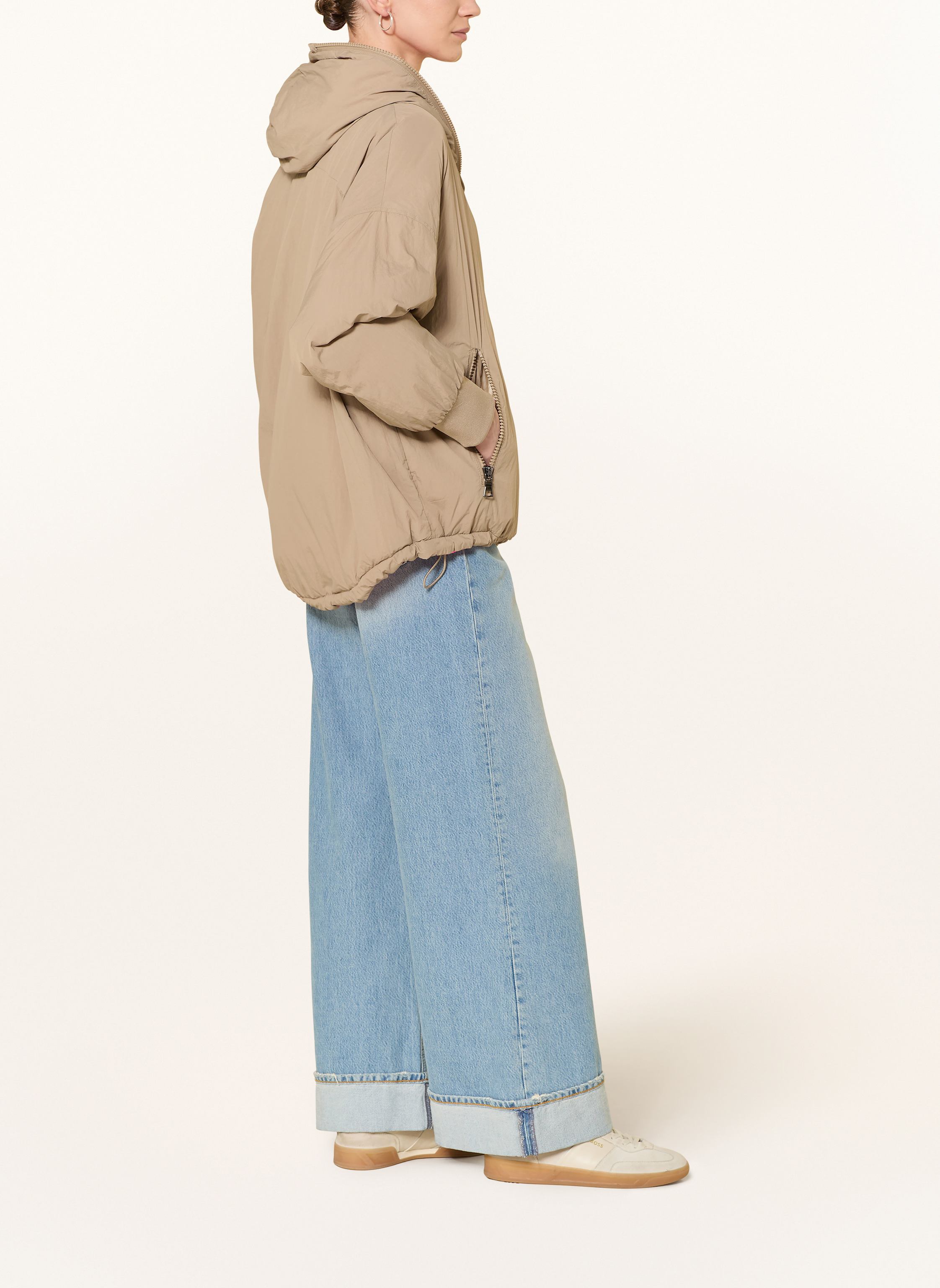 Thumbnail - No.1 Como Jacke Cherry Zum Wenden beige