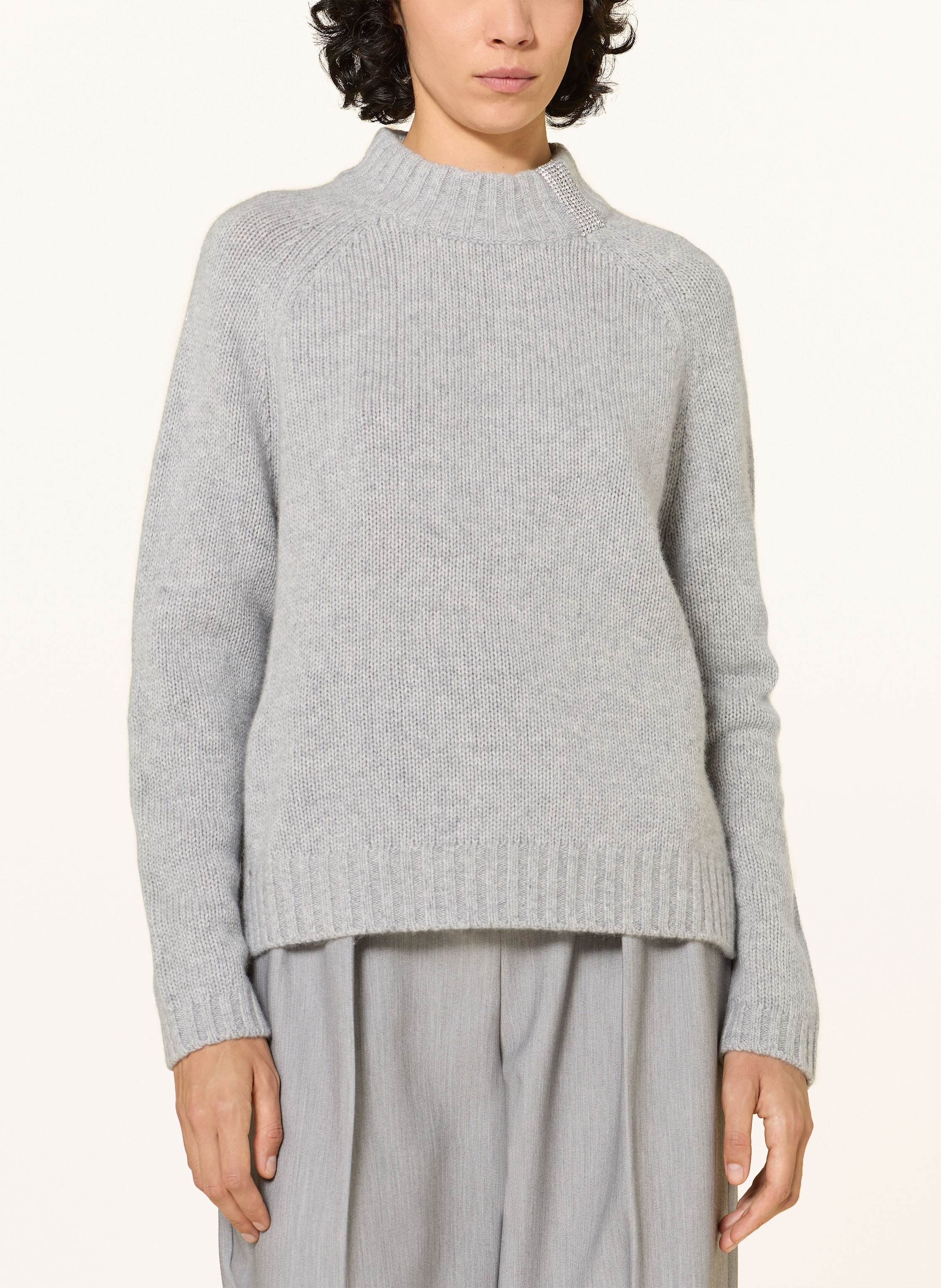 Thumbnail - Princess Goes Hollywood Pullover Mit Cashmere Und Schmucksteinen grau