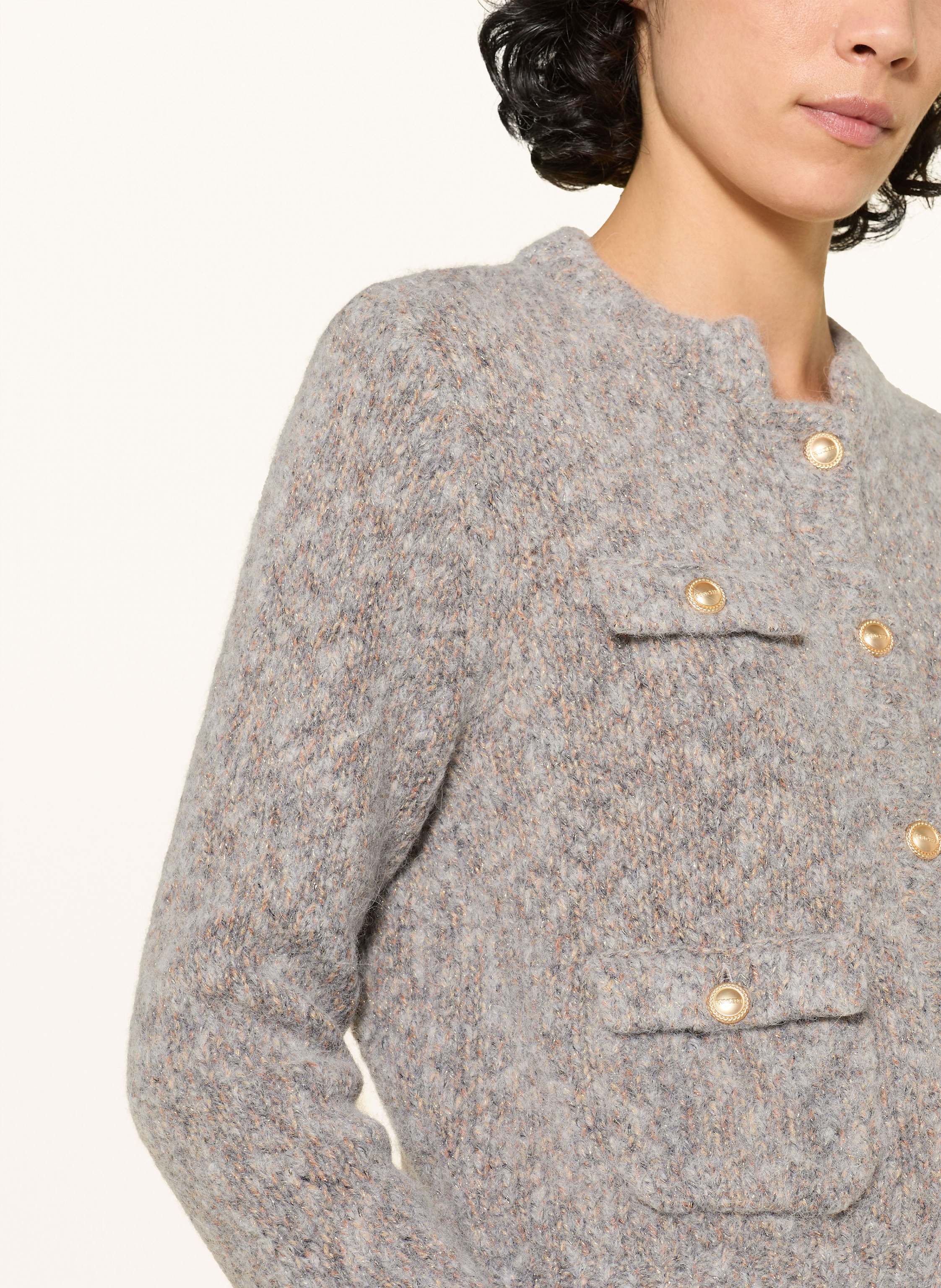 Thumbnail - Princess Goes Hollywood Strickjacke Mit Glitzergarn grau