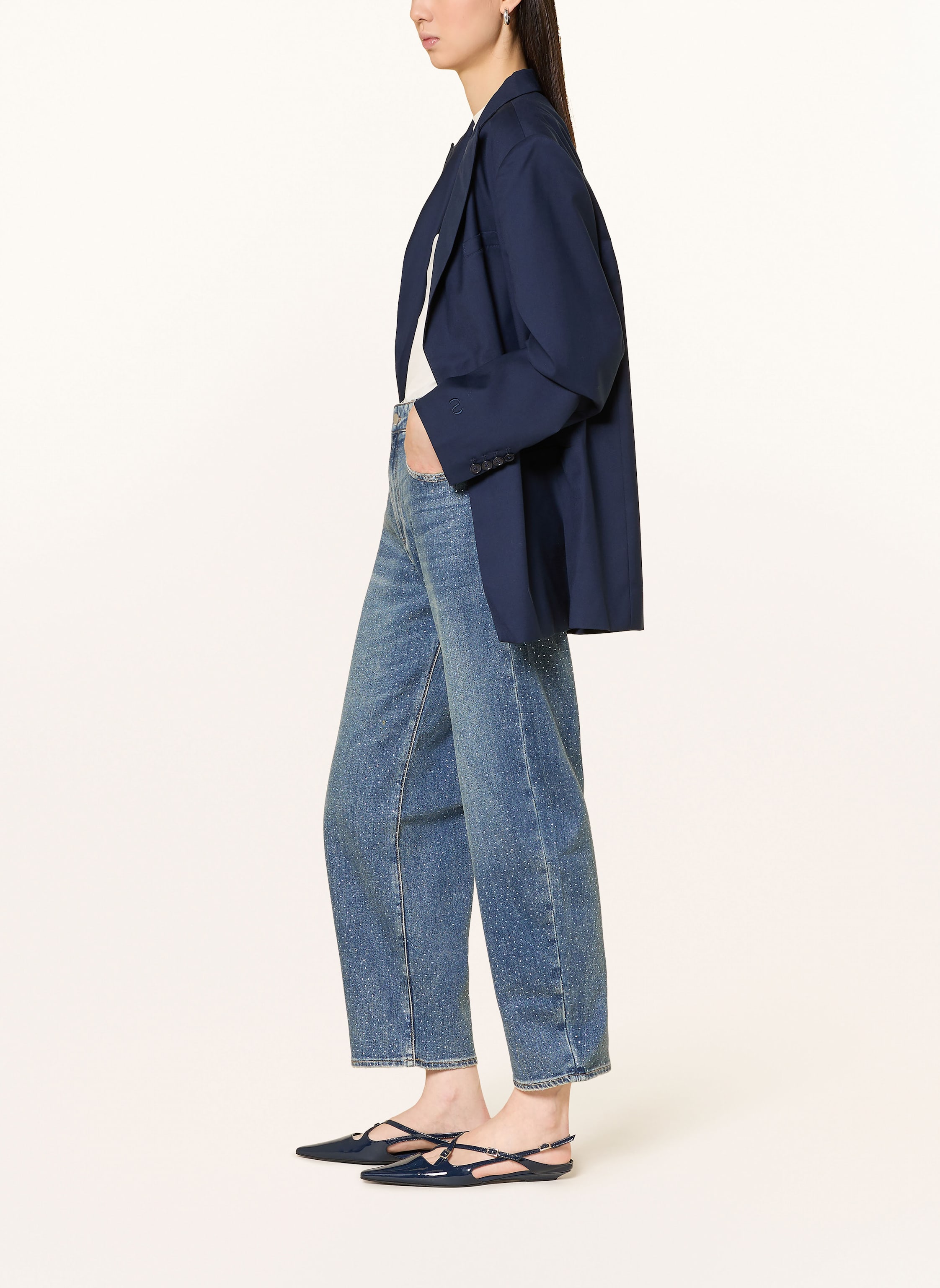 Thumbnail - Elias Rumelis Barrel Jeans Yoana Sparkle Mit Schmucksteinen blau