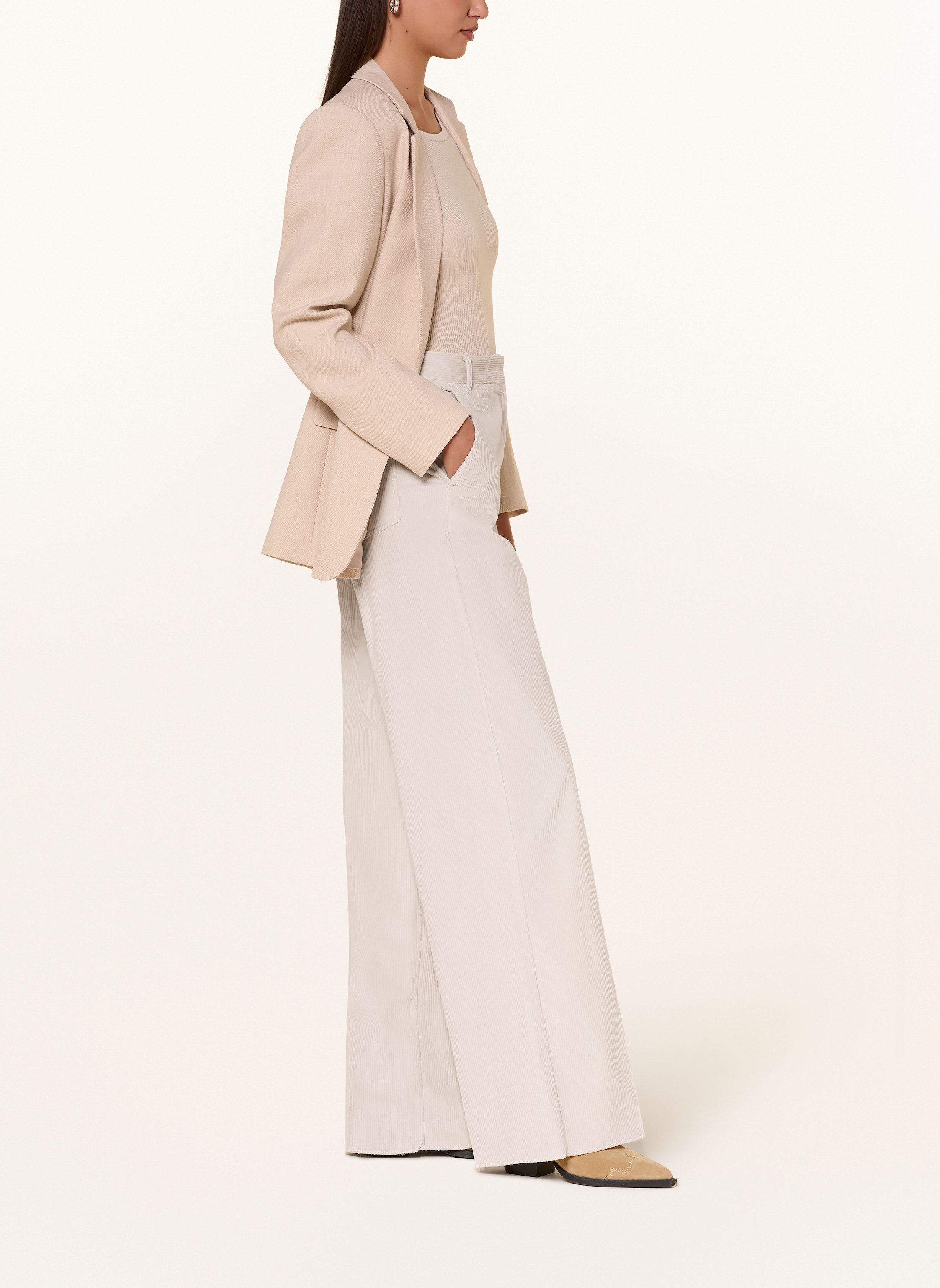 Thumbnail - Marella Marlenehose Aus Cord beige