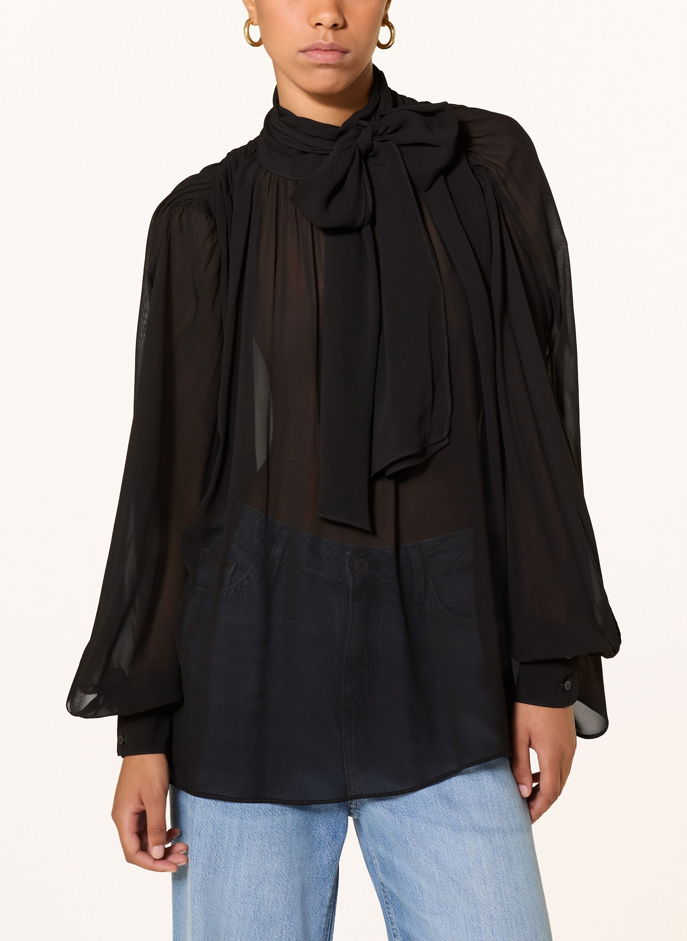 Thumbnail - Marella Bluse Mit Schluppe schwarz