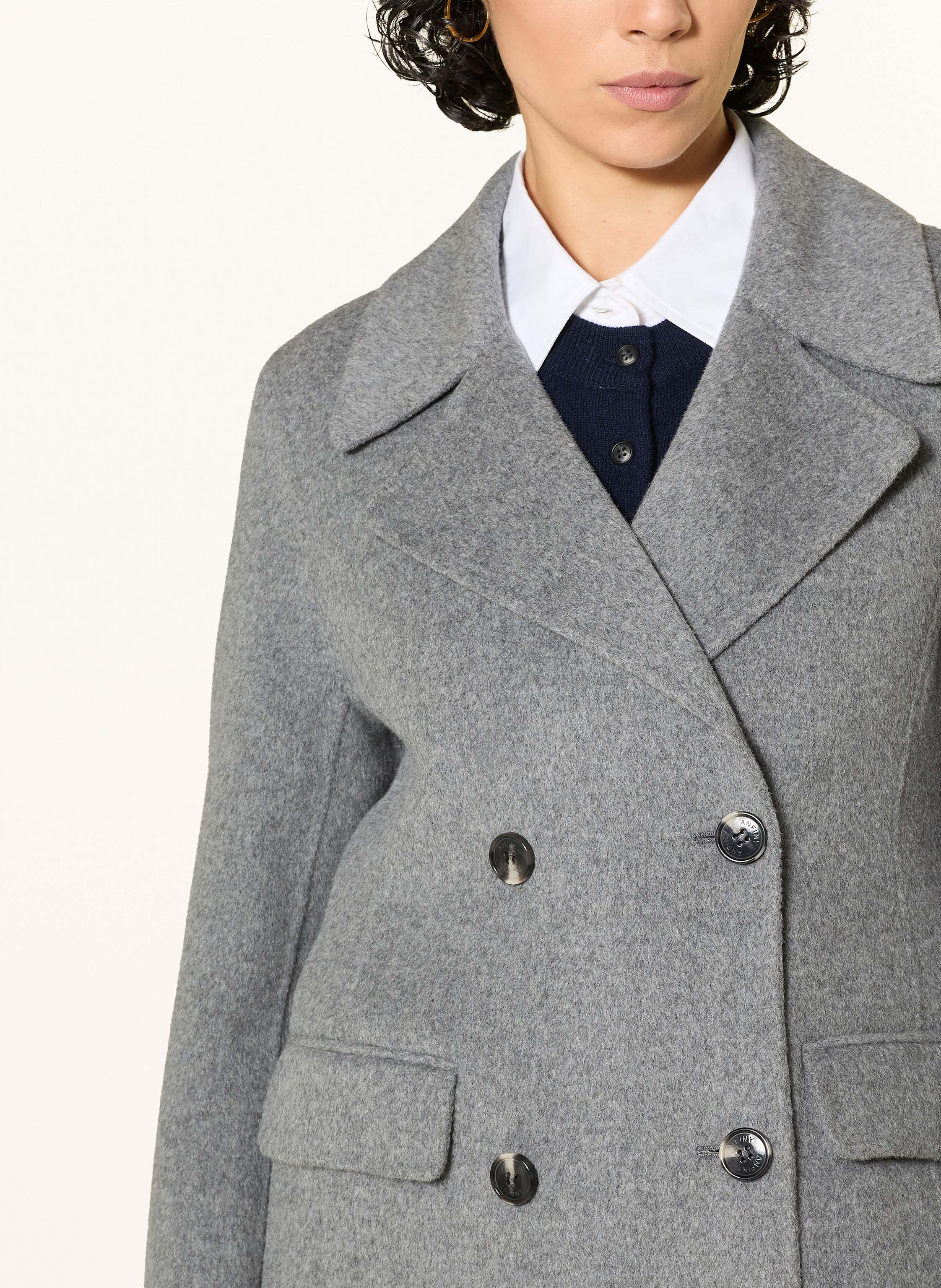 Thumbnail - Anfiny Wollmantel Claudia grau