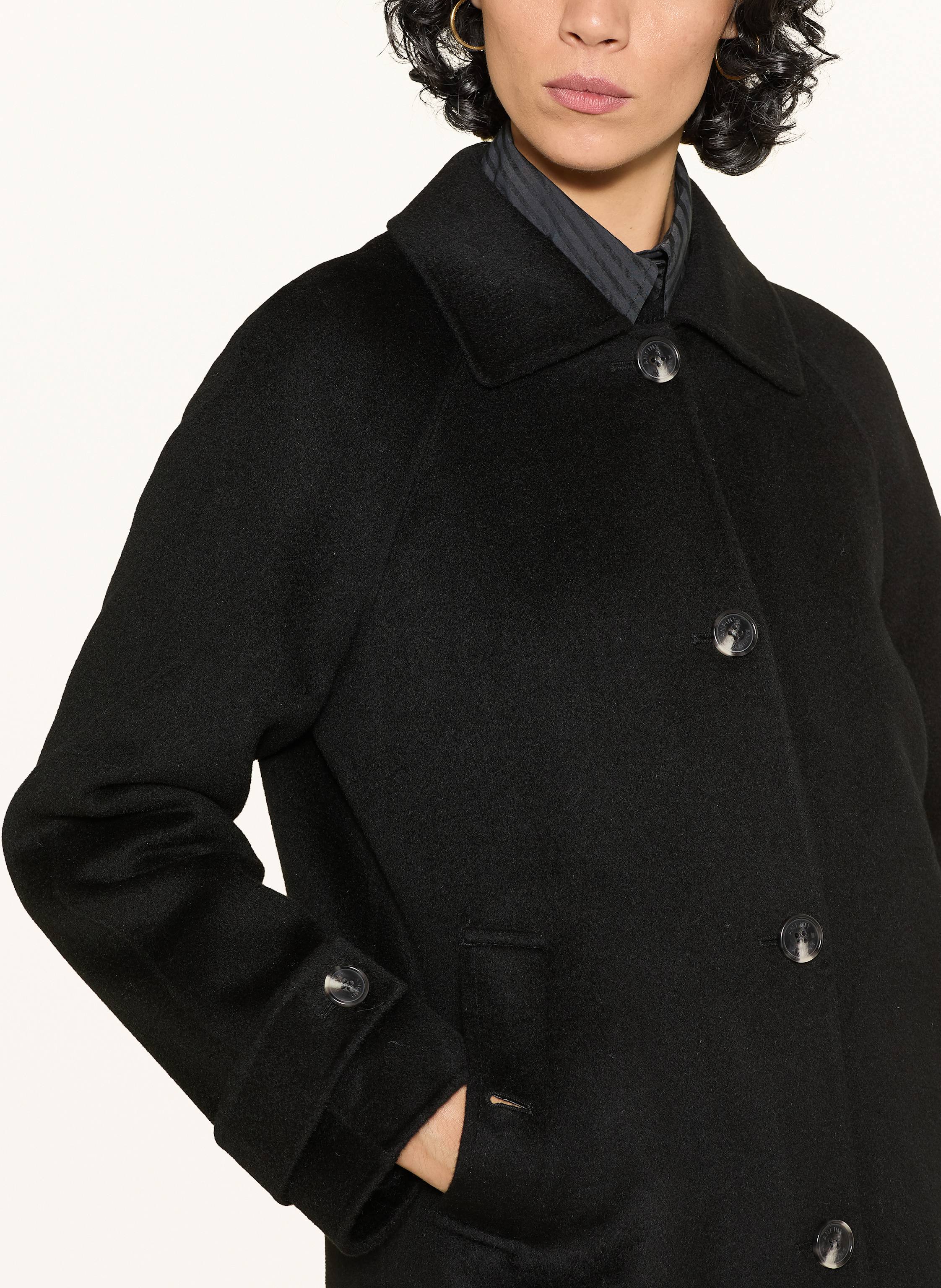 Thumbnail - Anfiny Wollmantel Michela schwarz