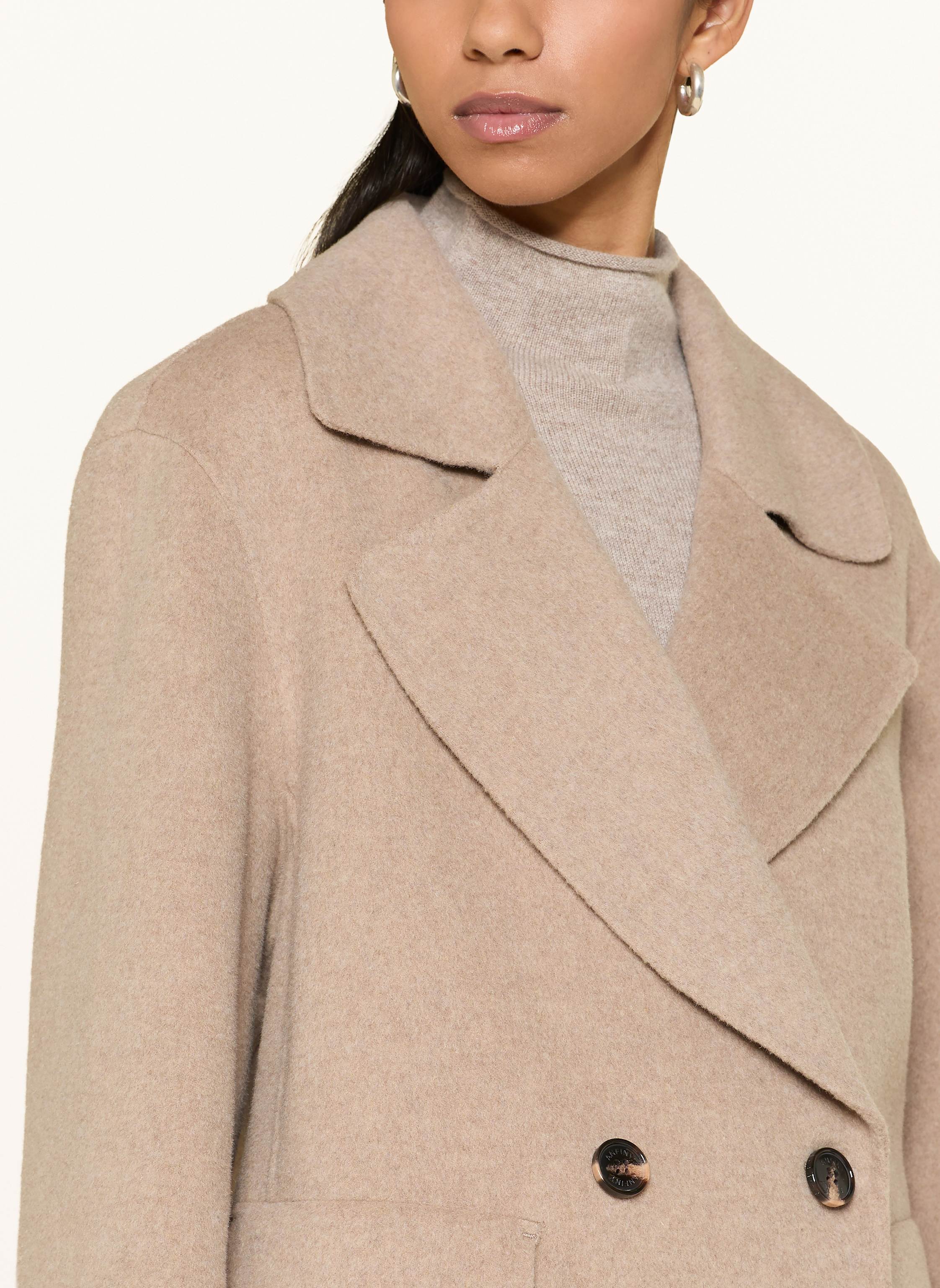 Thumbnail - Anfiny Wollmantel Rachel beige