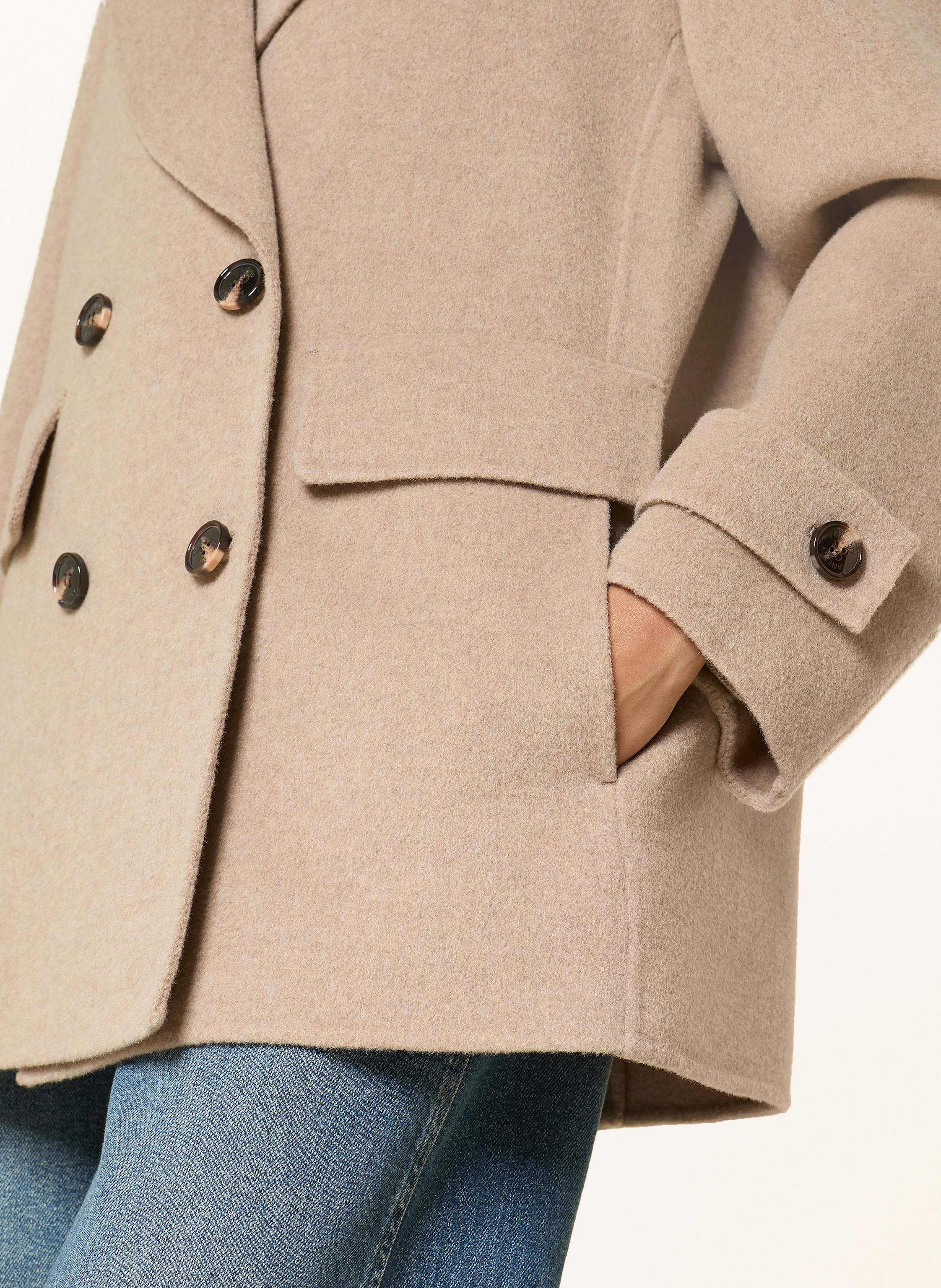 Thumbnail - Anfiny Wollmantel Rachel beige