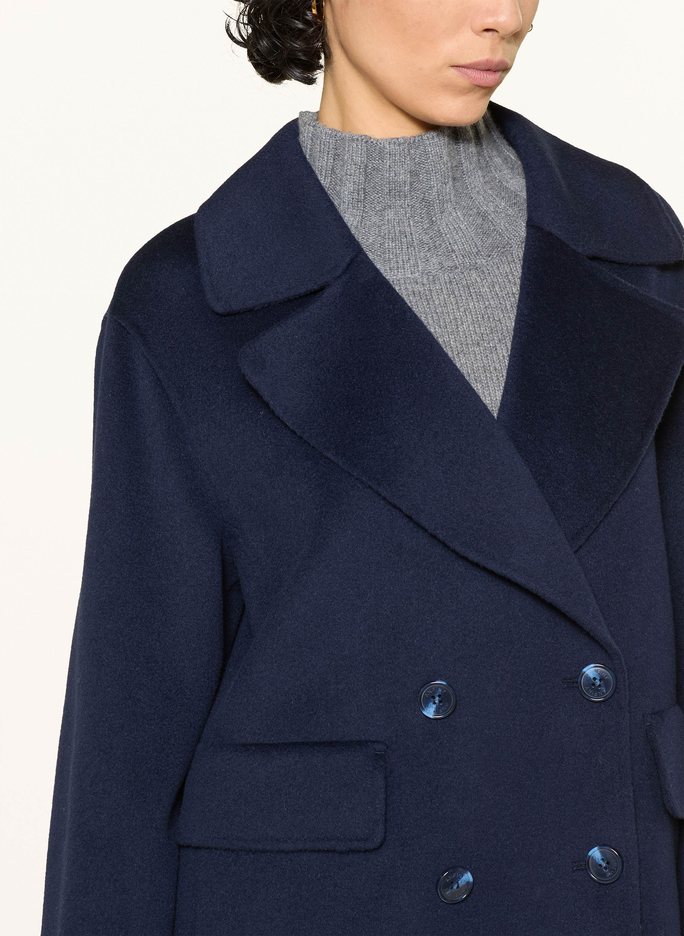 Thumbnail - Anfiny Wollmantel Rachel blau