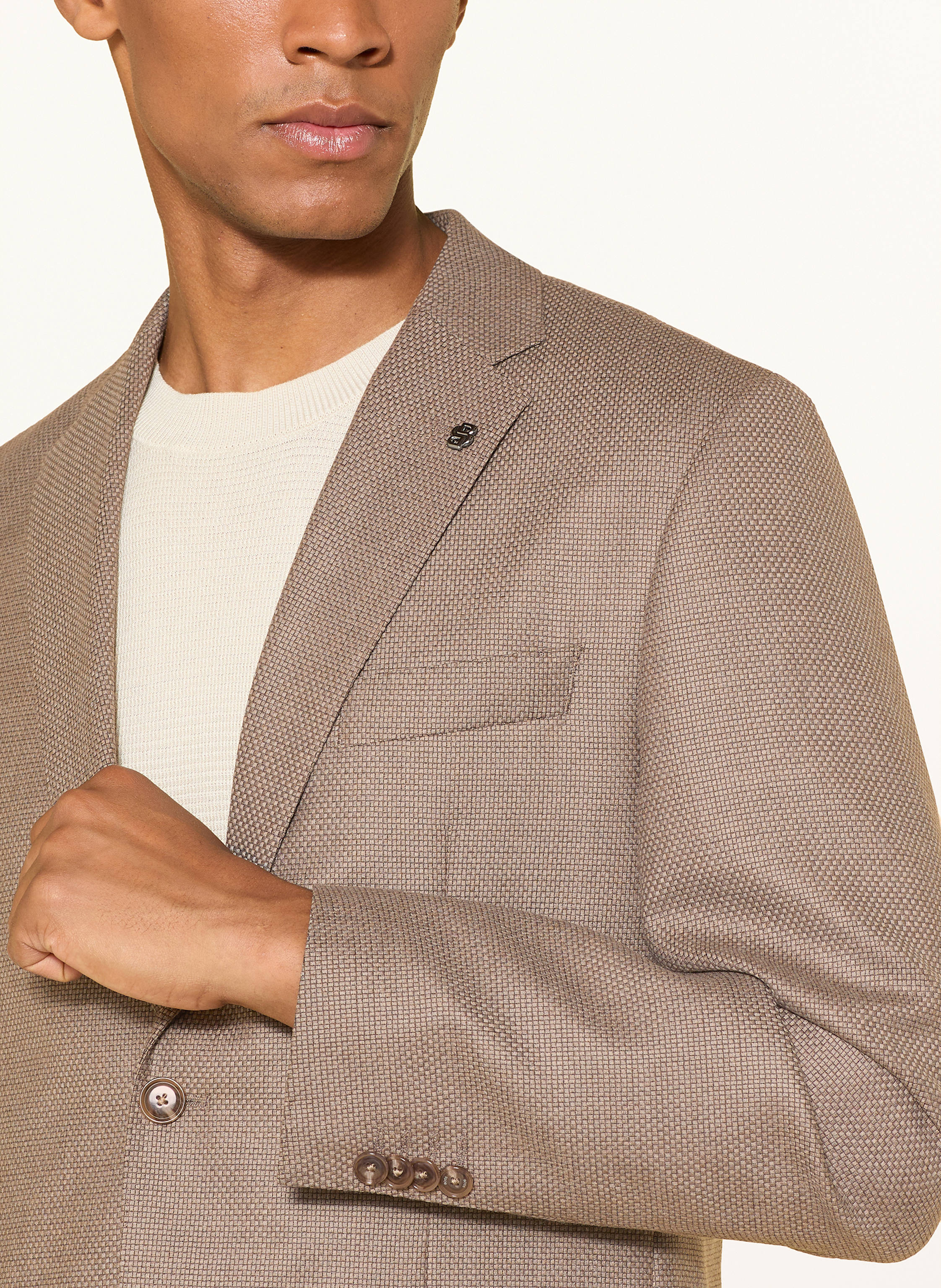 Thumbnail - Boss Sakko Janson Regular Fit Aus Merinowolle beige