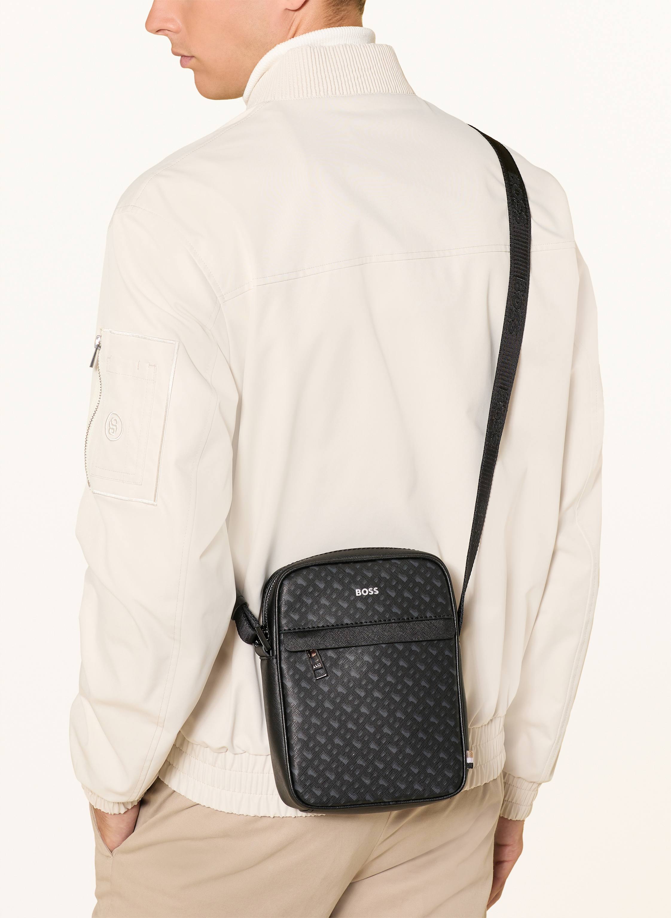 Thumbnail - Boss Saffiano-Umhängetasche Zair schwarz