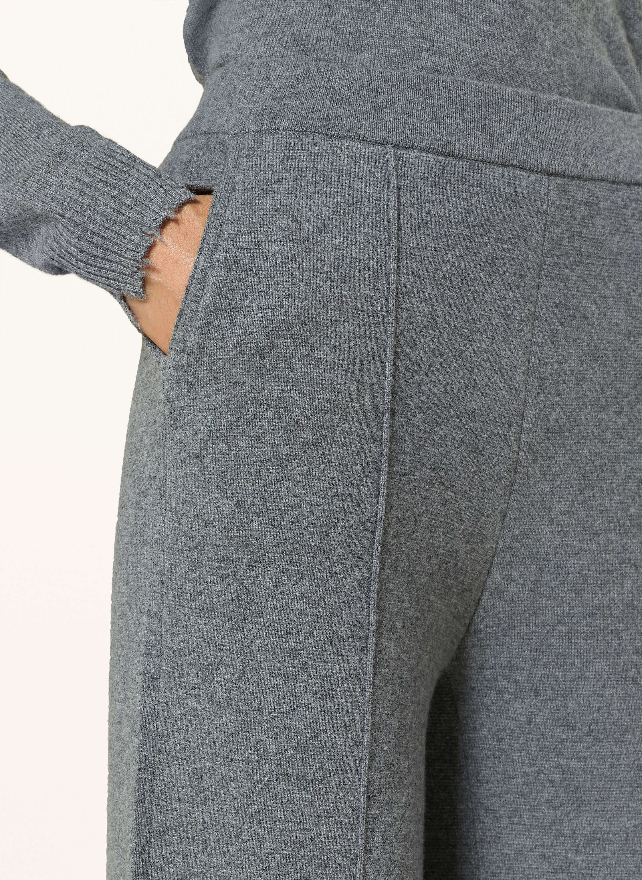 Thumbnail - Kujten Strickhose Dion Aus Cashmere grau