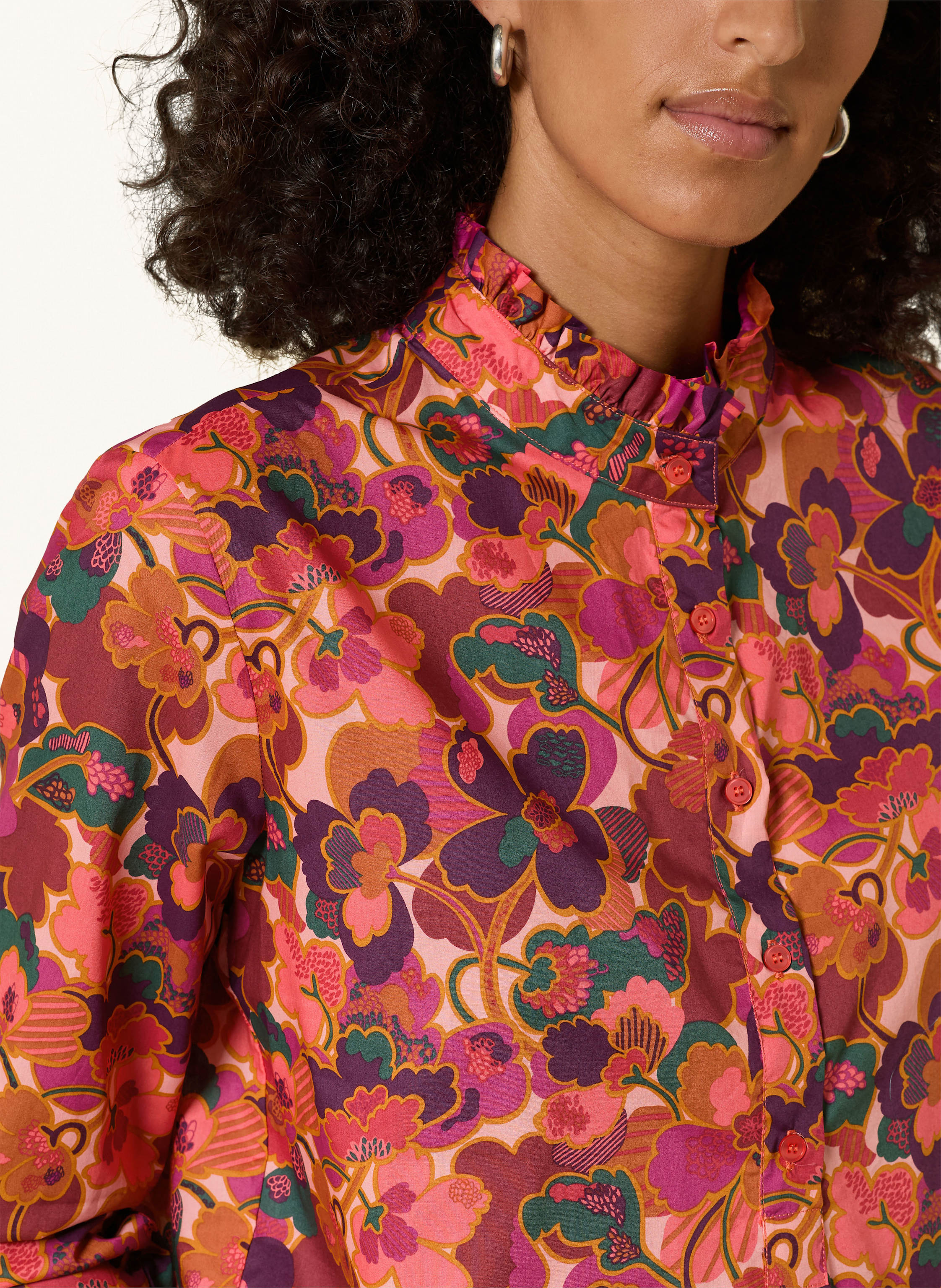 Thumbnail - Rossana Diva Blusenshirt Mit Rüschen rosa