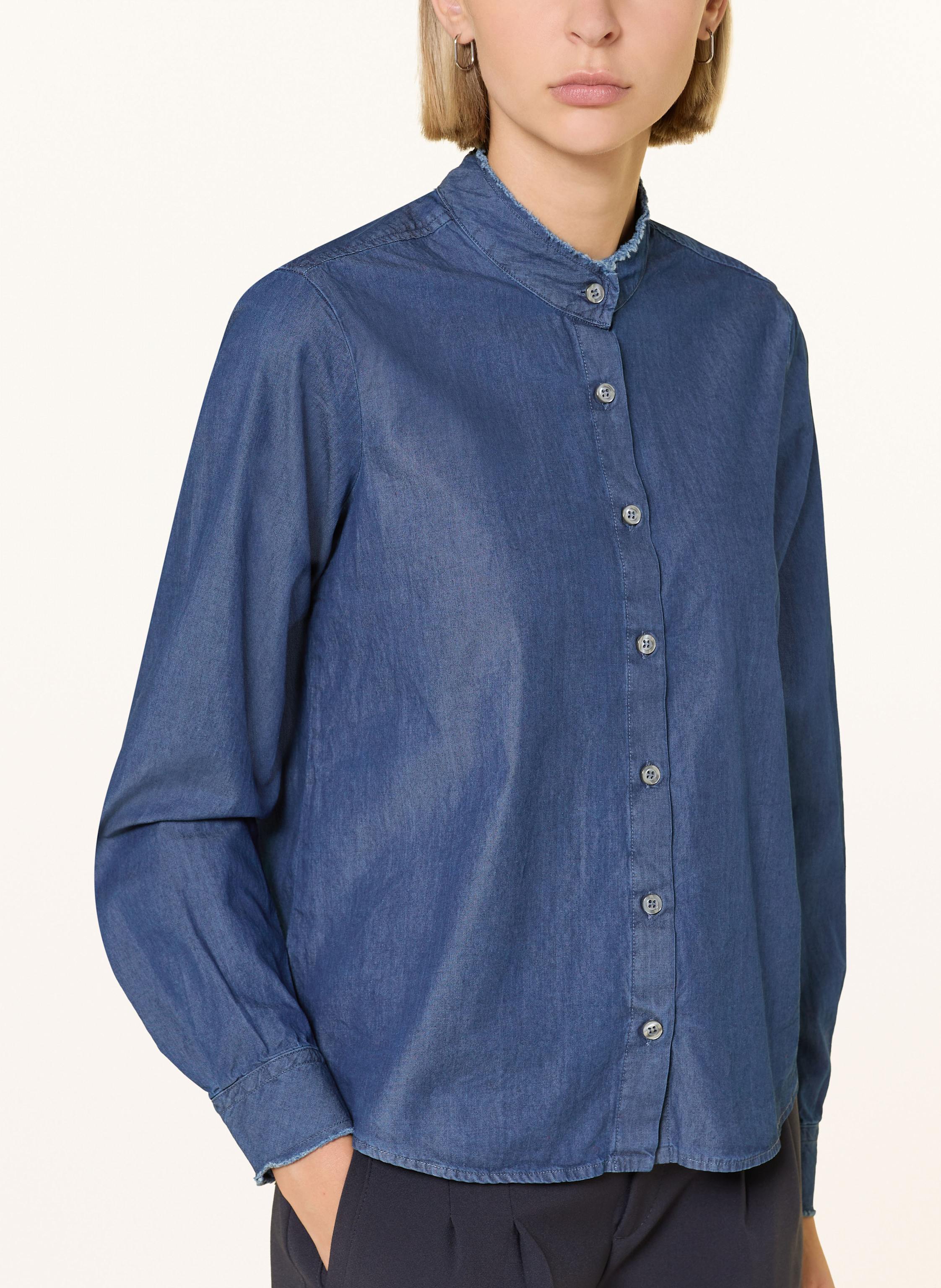 Thumbnail - Rossana Diva Bluse In Jeansoptik blau