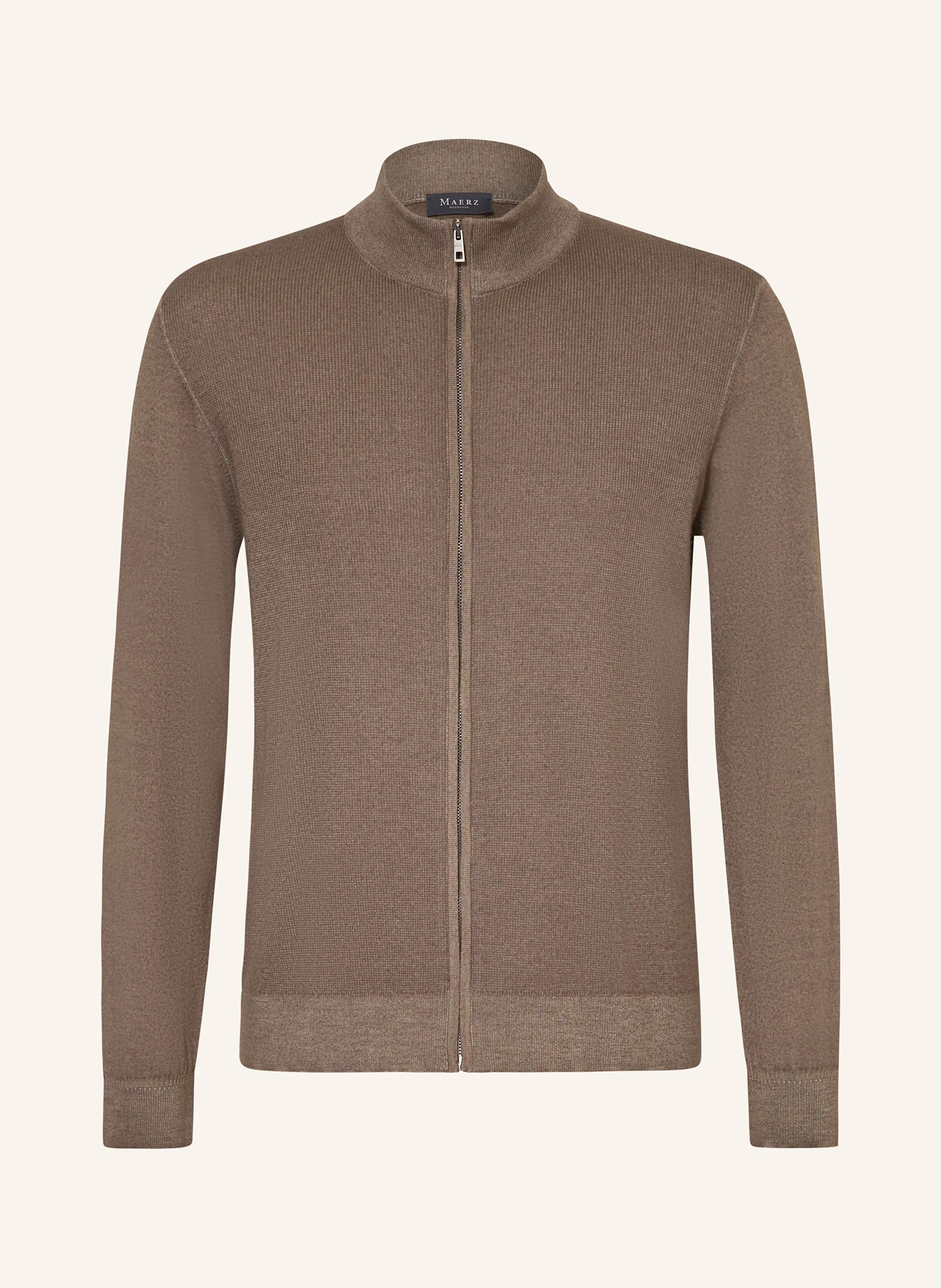Maerz Muenchen Strickjacke Aus Merinowolle braun