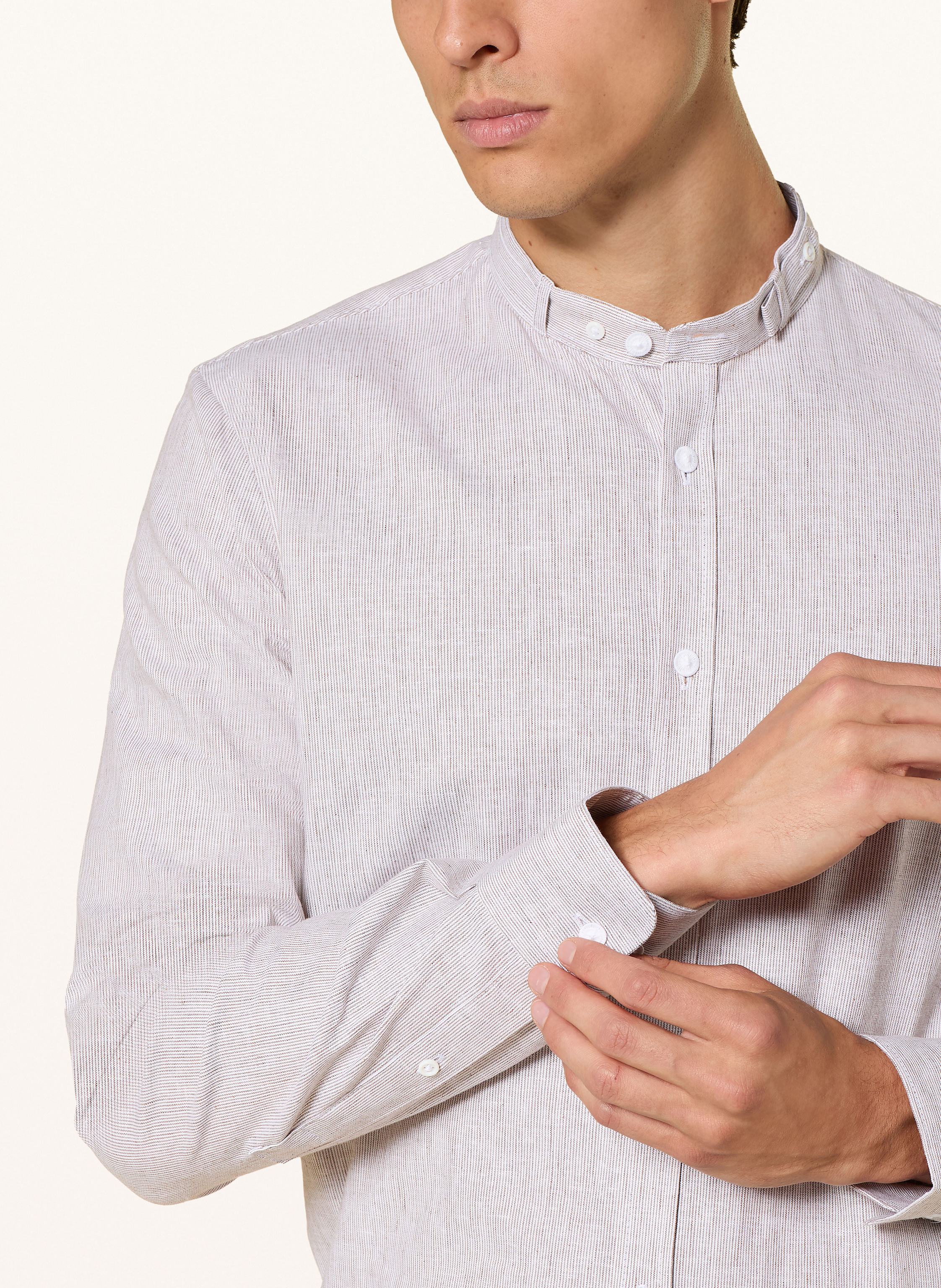 Thumbnail - Gottseidank Trachtenhemd Lenz Slim Fit Mit Stehkragen beige