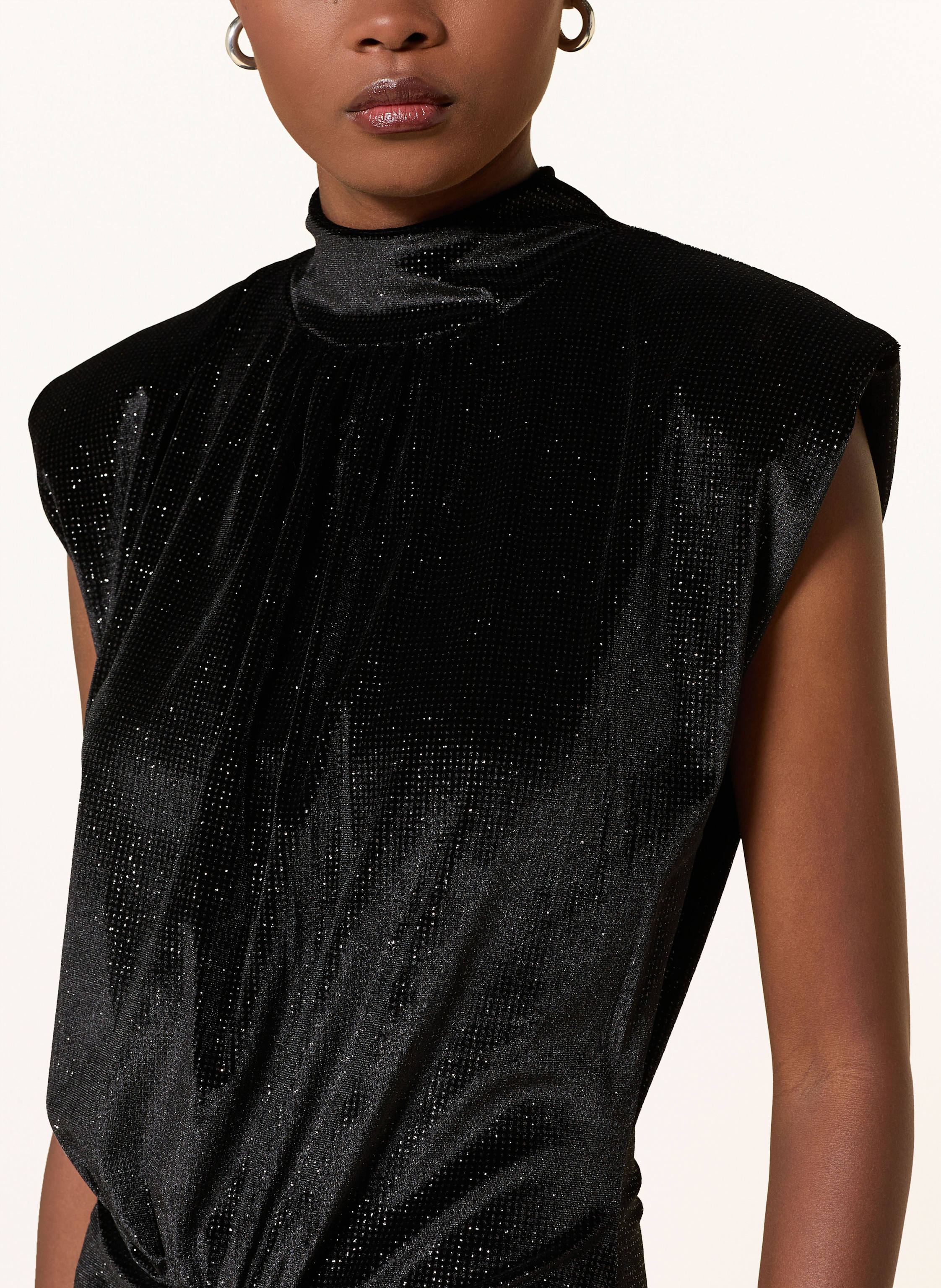 Thumbnail - Essentiel Antwerp Samtkleid Inche schwarz