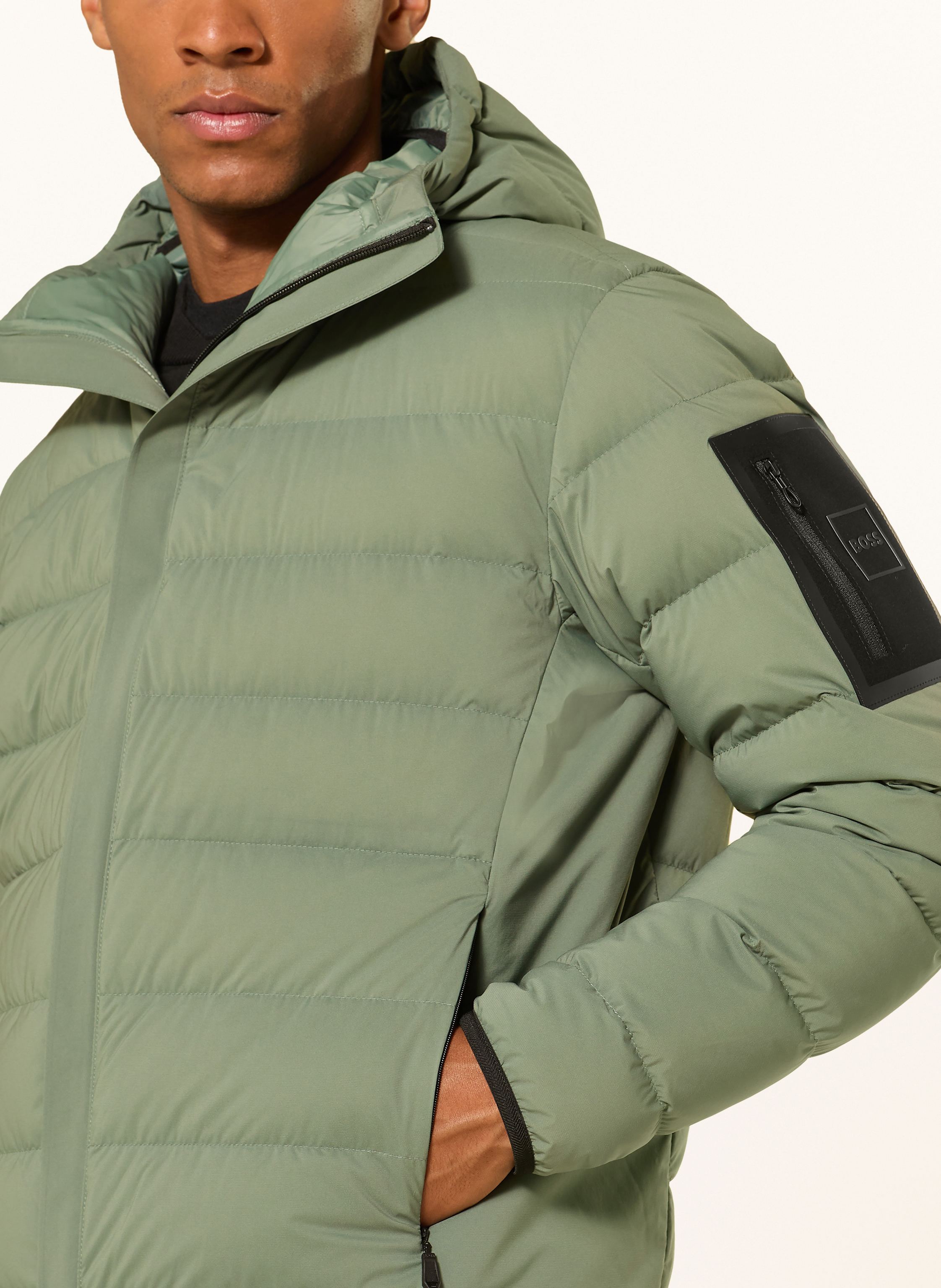 Thumbnail - Boss Daunenjacke Riplite gruen