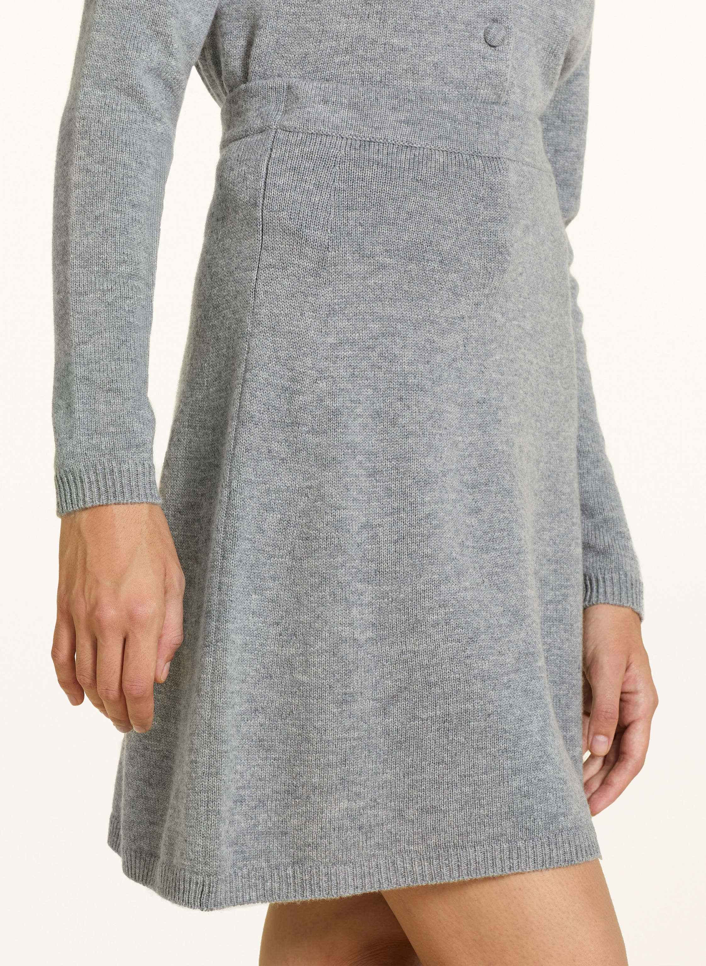 Thumbnail - Allude Strickrock Mit Cashmere grau