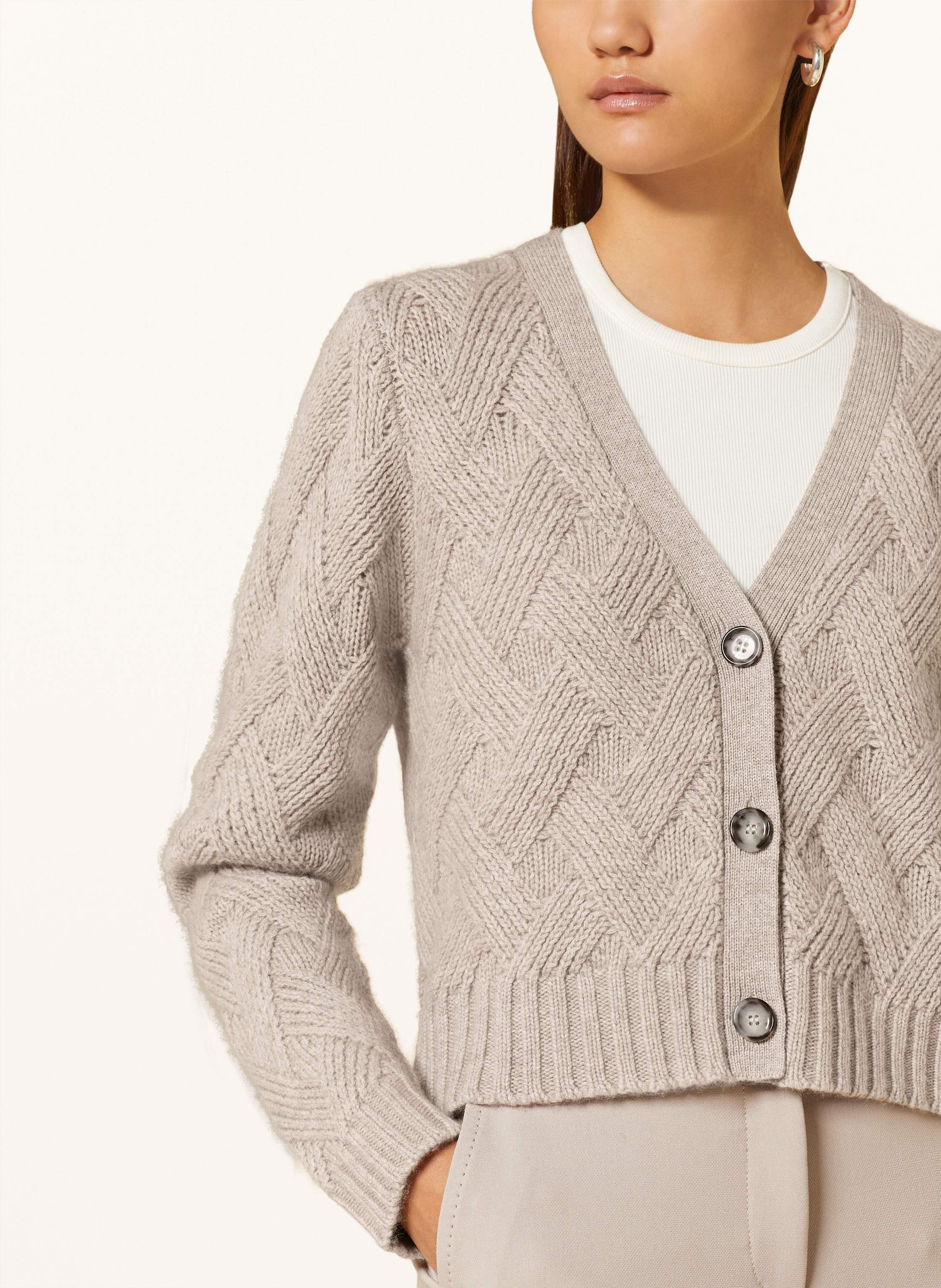 Thumbnail - Allude Strickjacke Mit Cashmere beige
