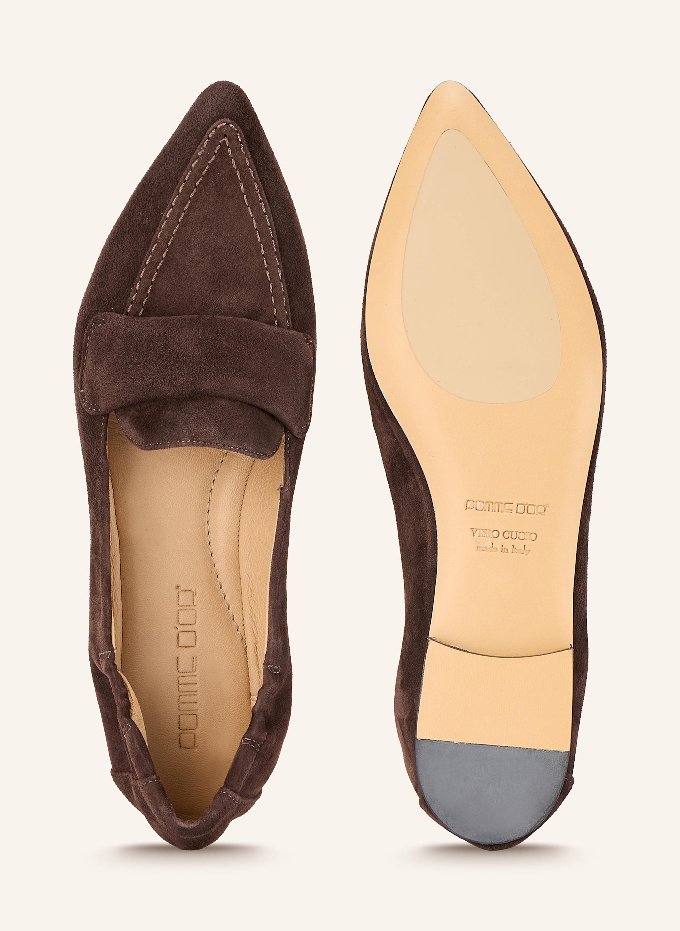 Thumbnail - Pomme D'or Slipper Grace braun