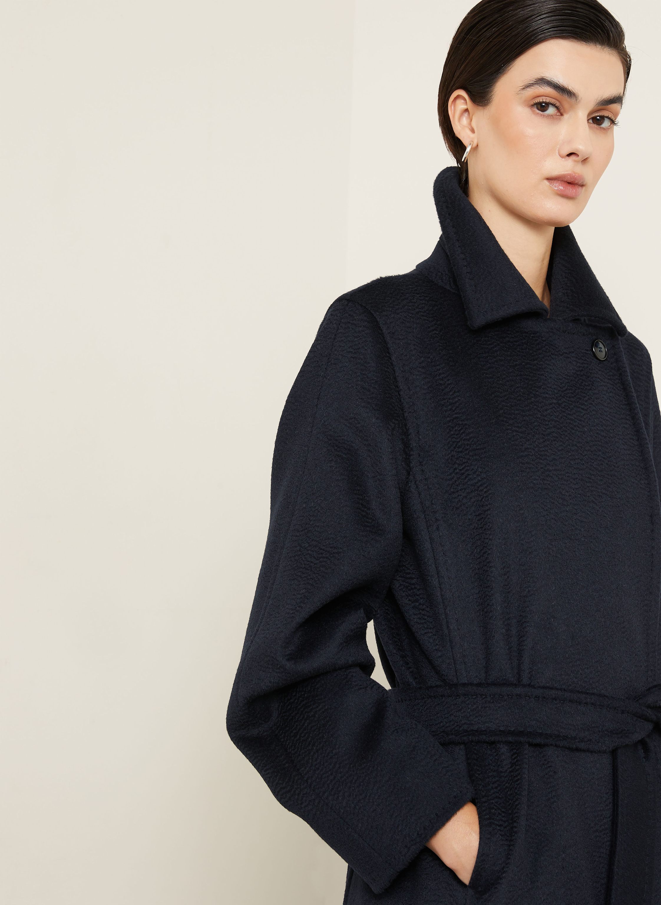 Thumbnail - Max Mara Kamelhaar-Mantel Manuela blau