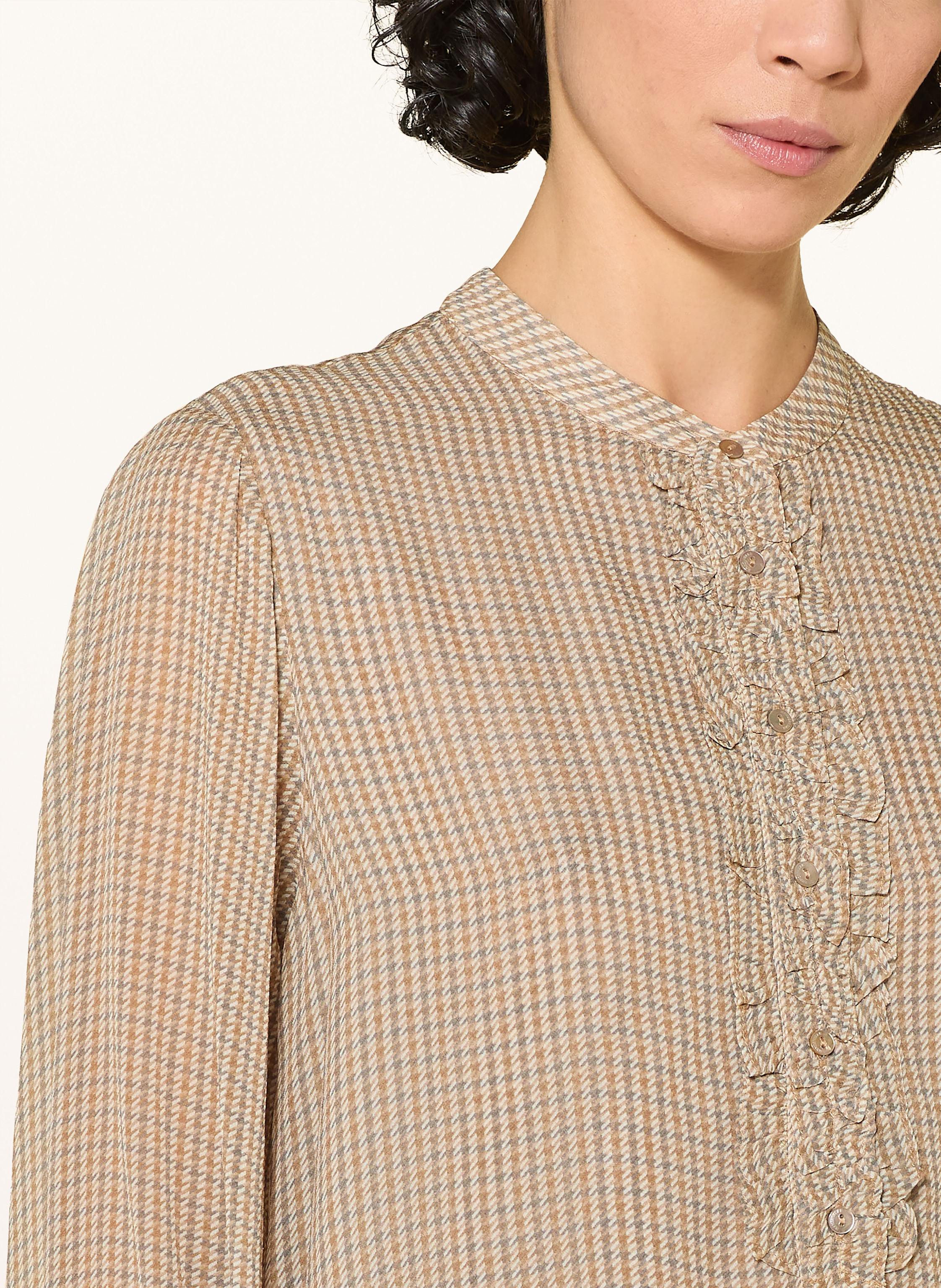 Thumbnail - Hemisphere Bluse Mit Rüschen braun