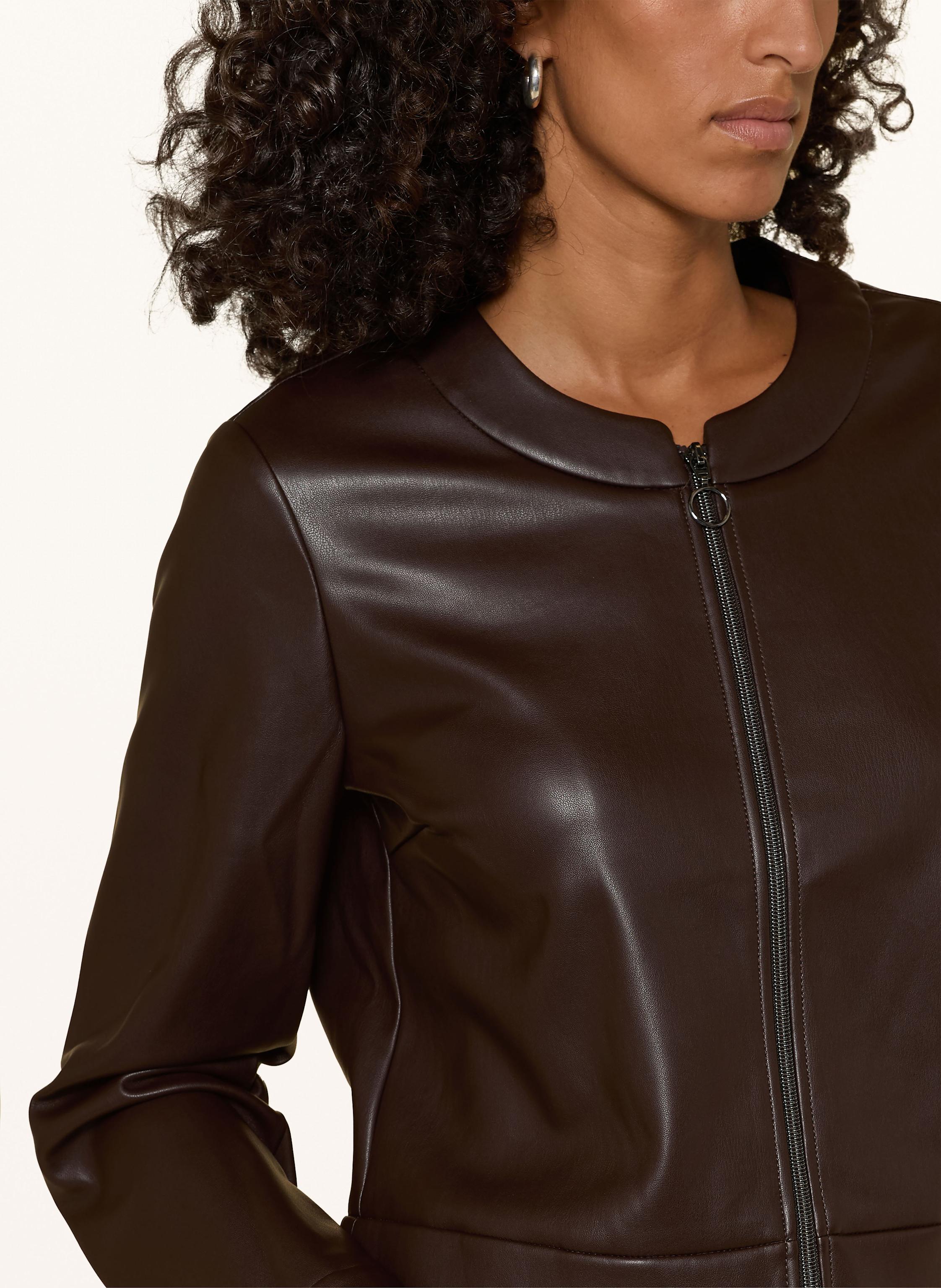 Thumbnail - Betty Barclay Kastenjacke In Lederoptik braun