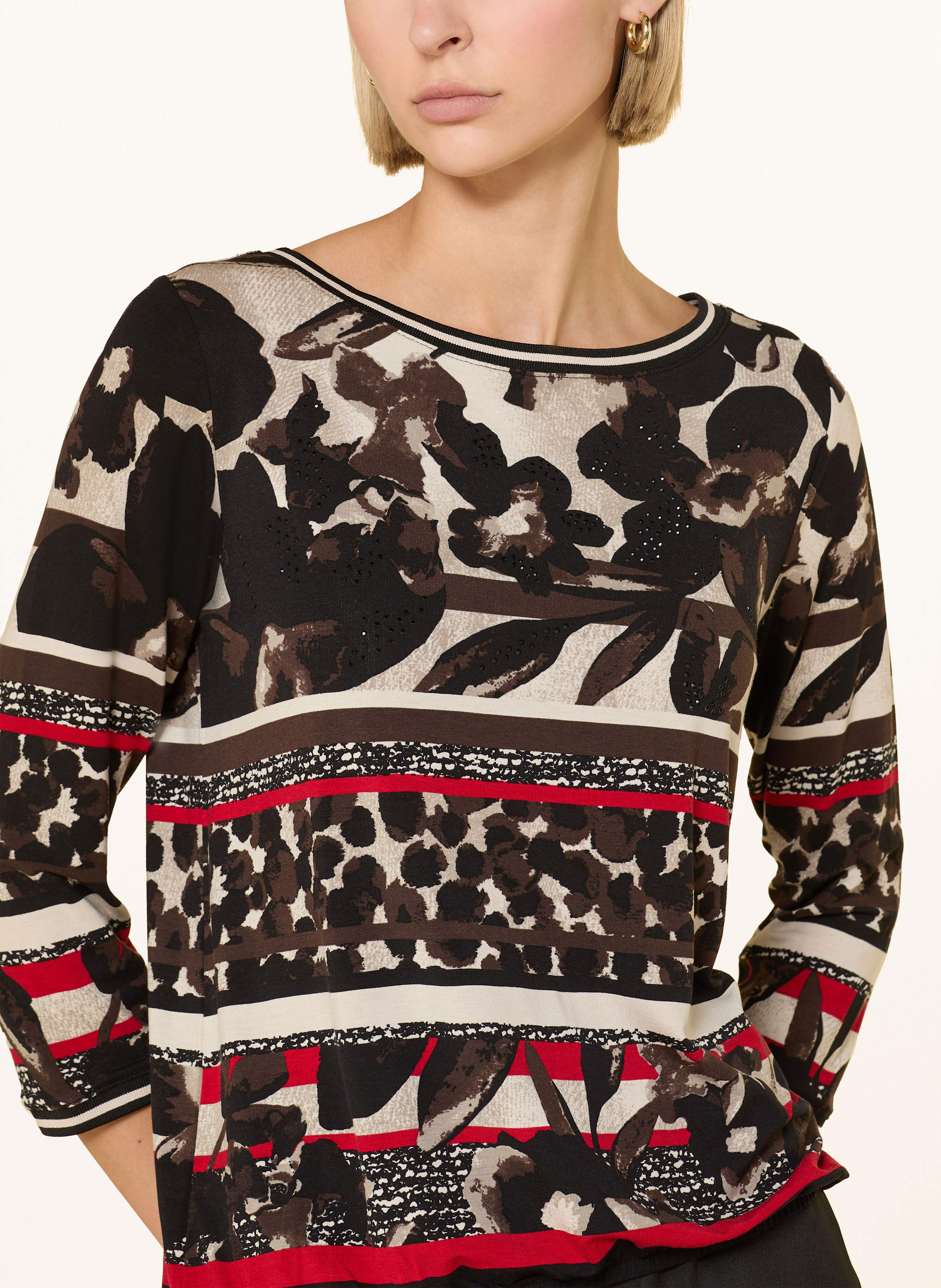 Thumbnail - Betty Barclay Shirt Mit 3/4-Arm Und Schmucksteinen schwarz