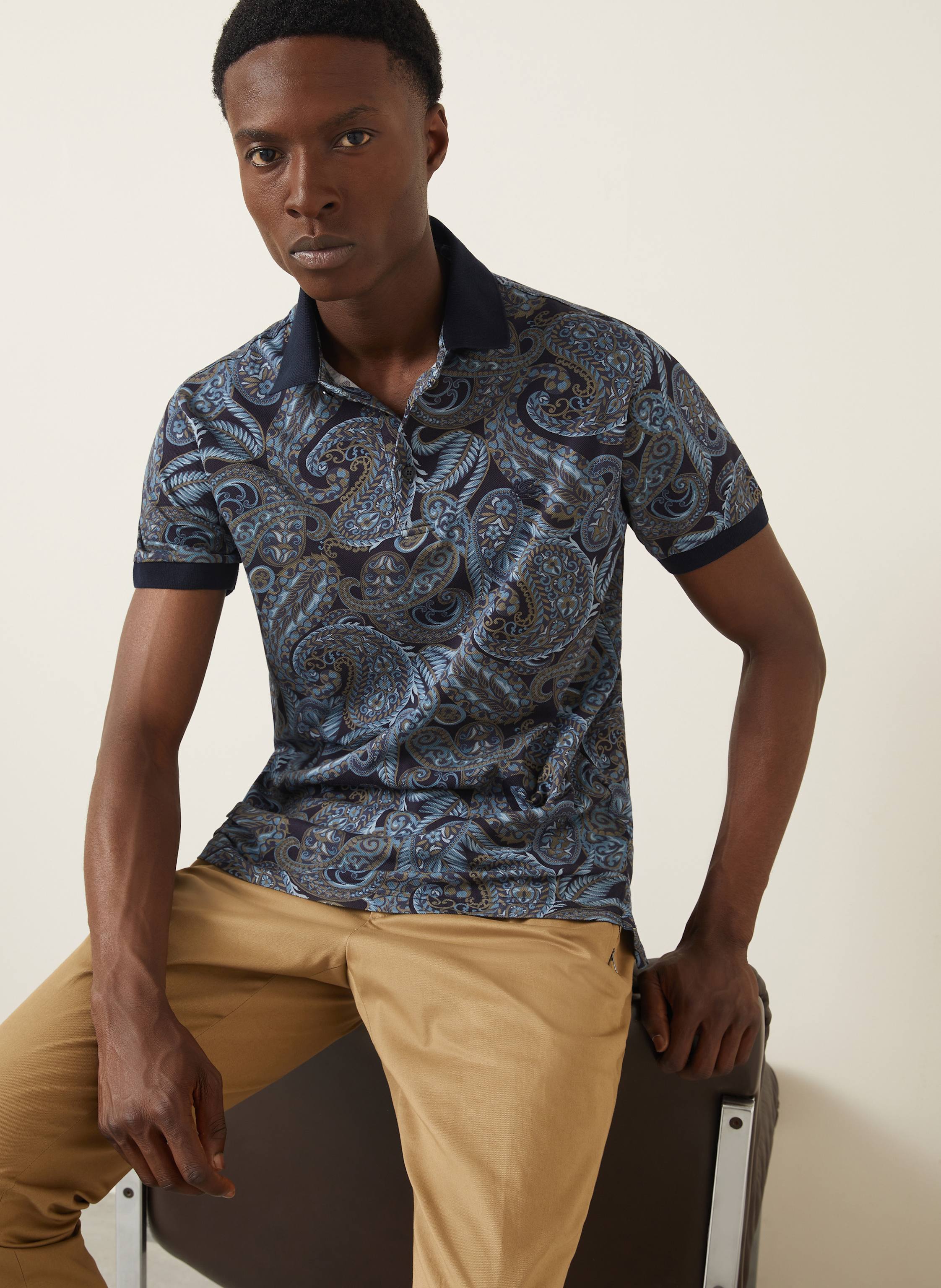 Thumbnail - Etro Piqué-Poloshirt Regular Fit blau