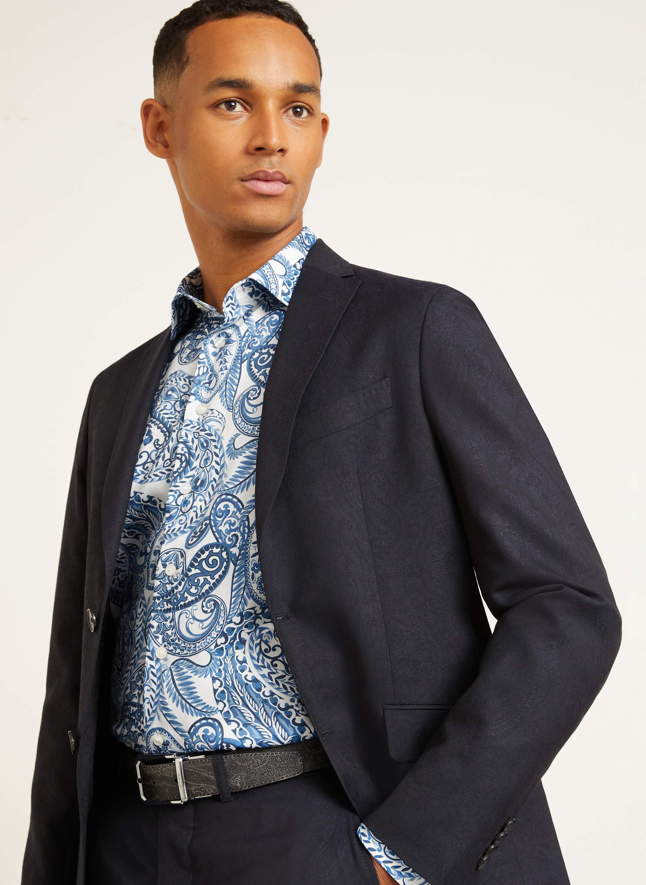 Thumbnail - Etro Hemd Regular Fit blau