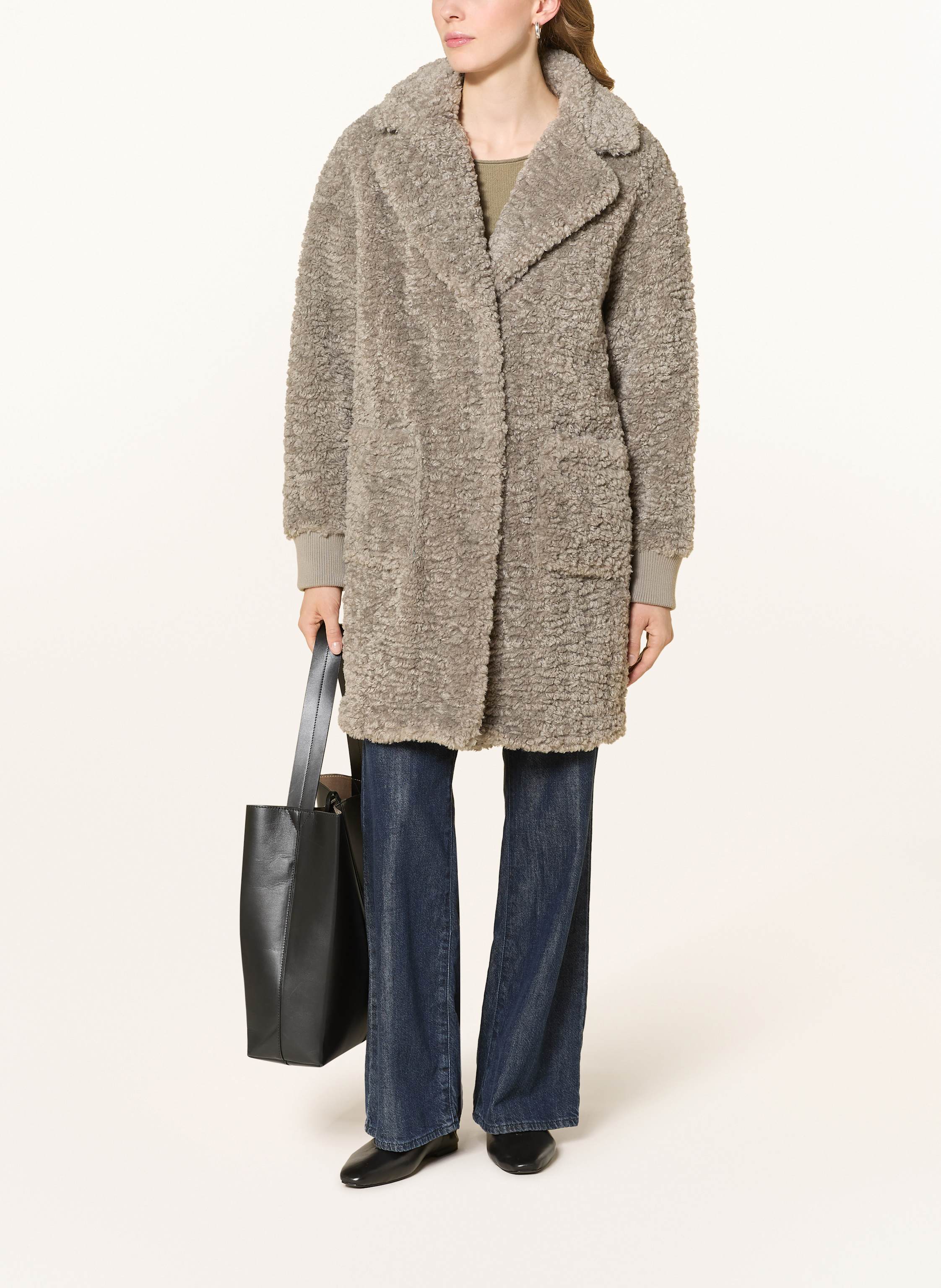 Thumbnail - Cartoon Teddyfell-Mantel beige